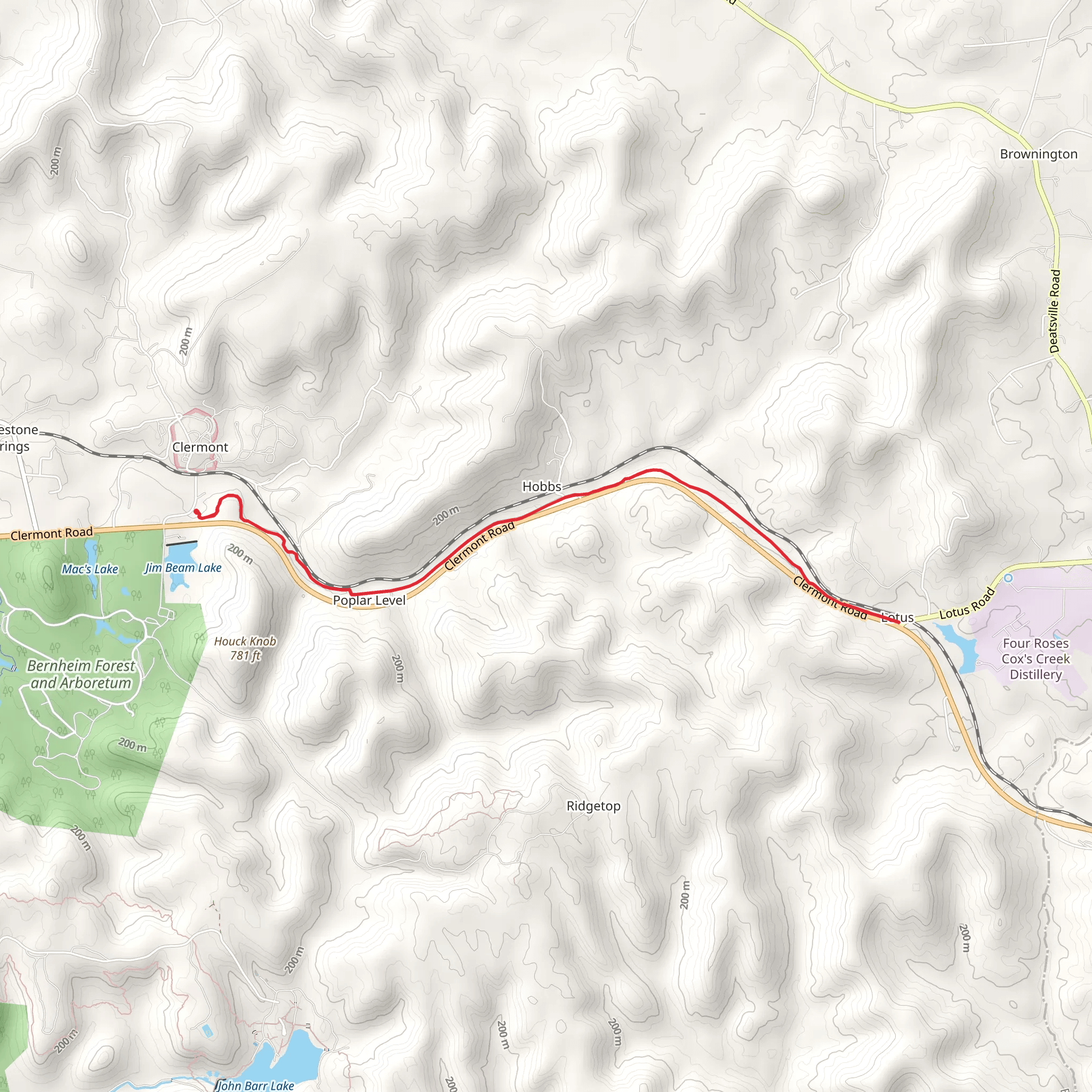 Walk along Long Lick Creek mobile static map