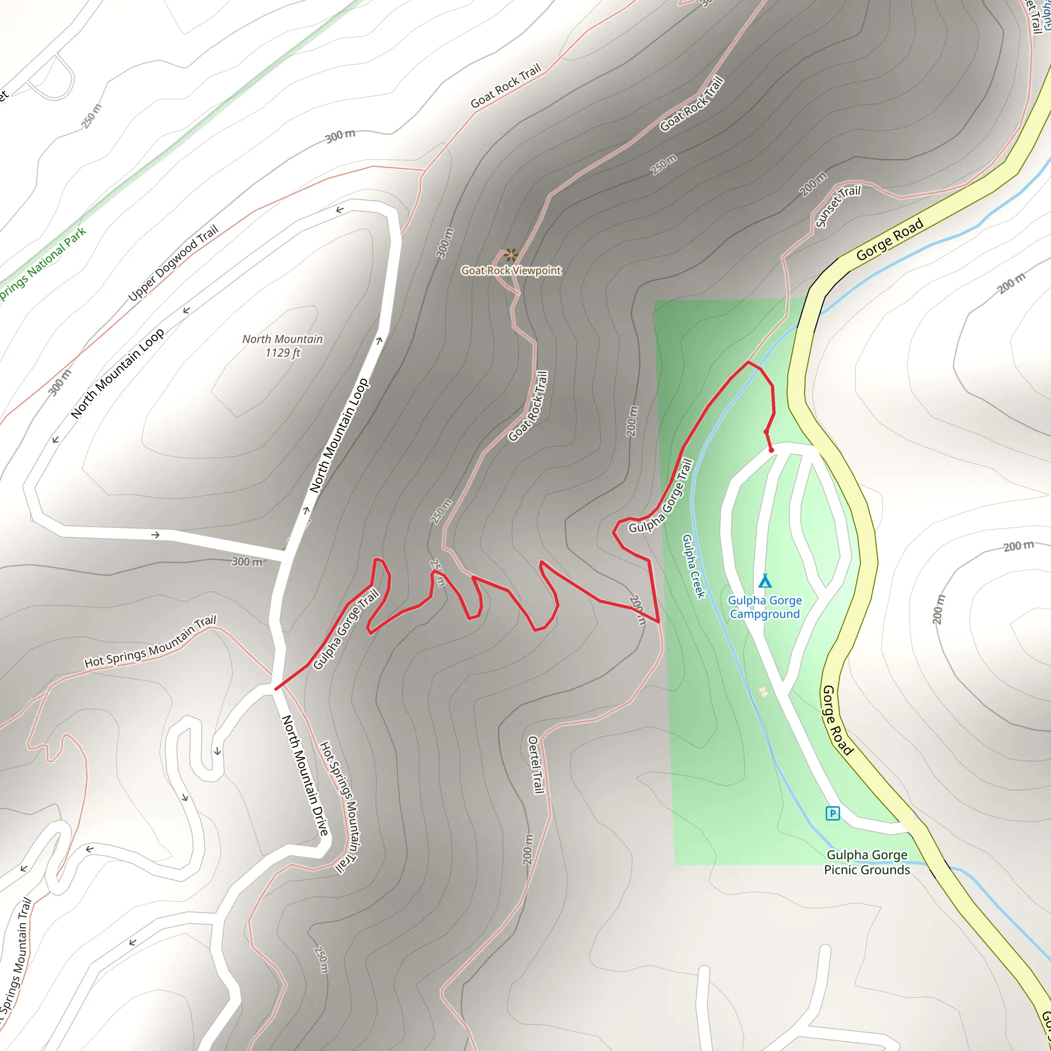 Gulpha Gorge Trail mobile static map