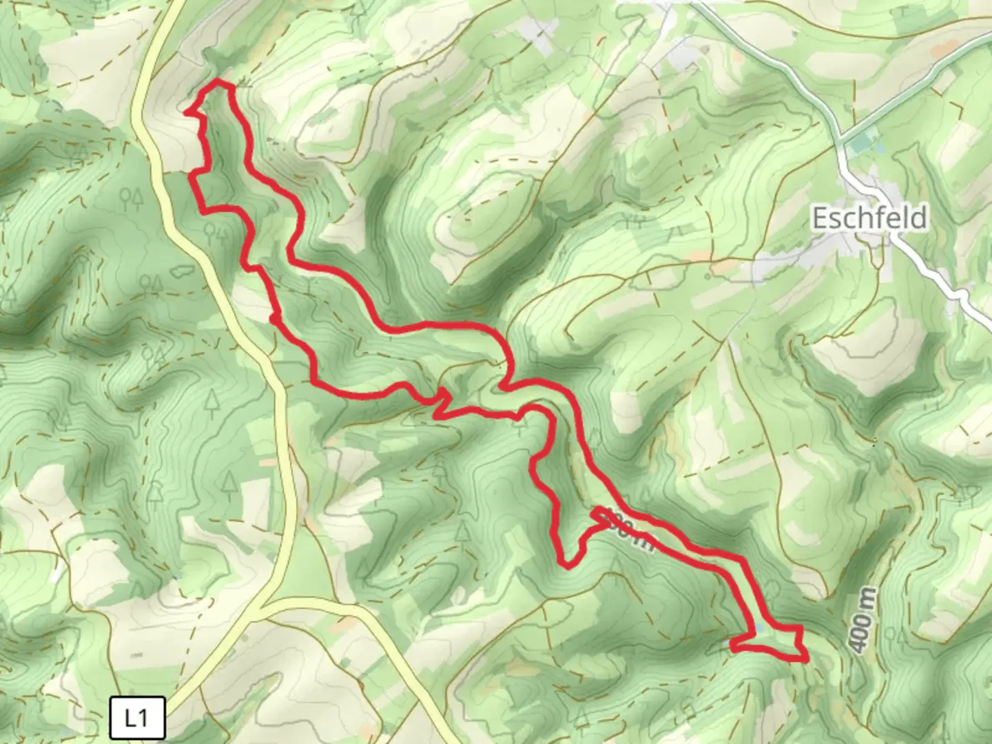 An image depicting the trail River Irsen Streamside Loop from Wehrbusch and its surrounding area.