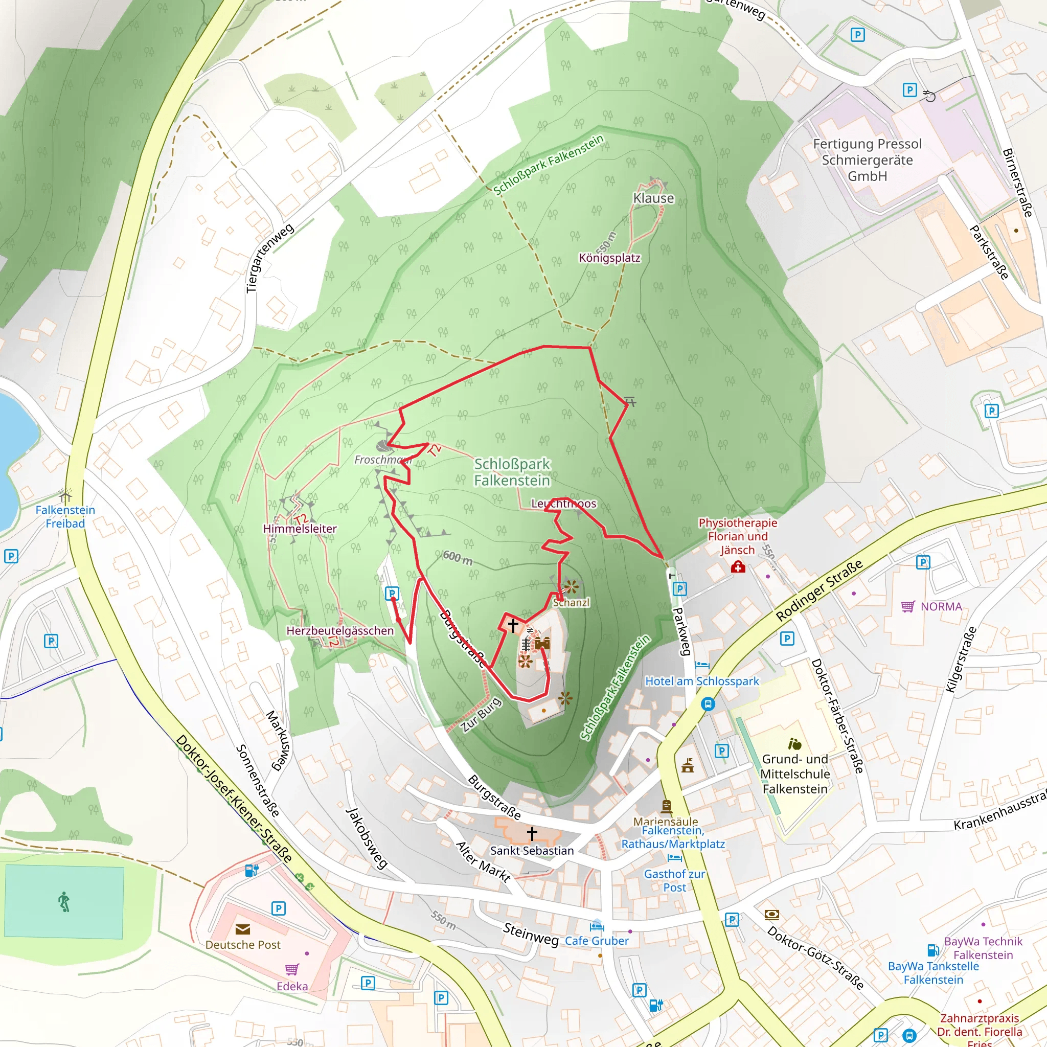 Historische Burganlage Falkenstein Loop mobile static map