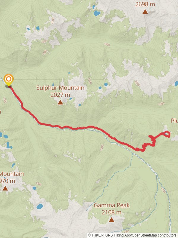 Image Lake via Minor Ridge Trail mobile static map