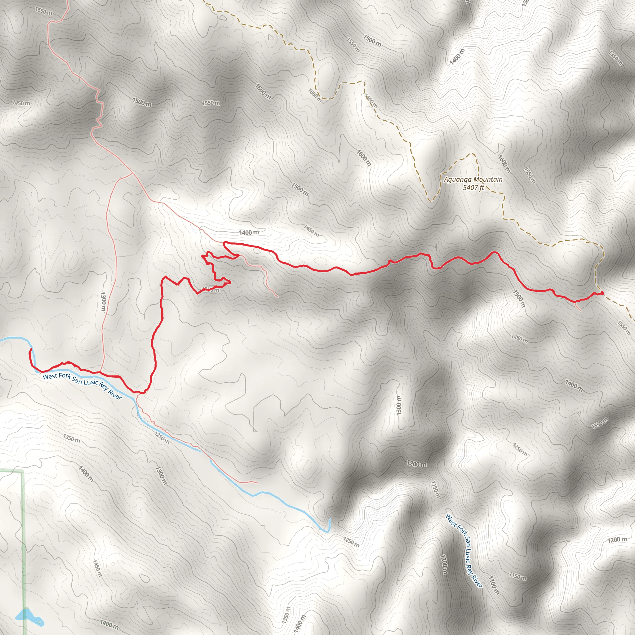 Barker Valley Spur mobile static map