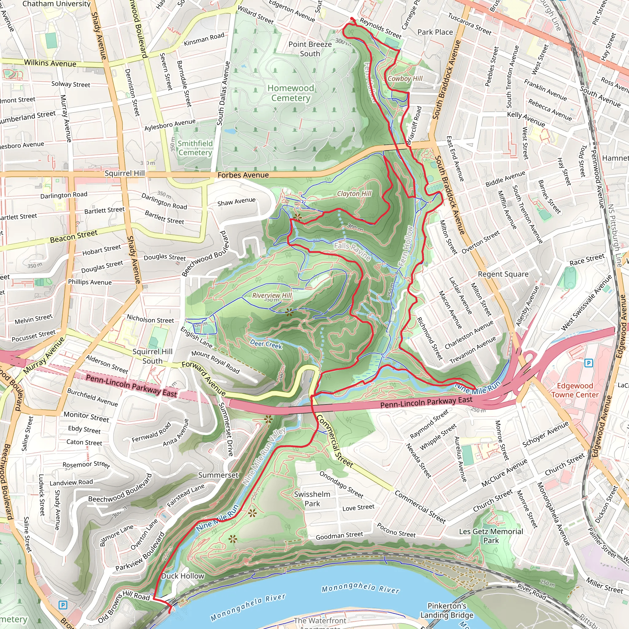 Cowboy Hill and Clayton Hill Loop mobile static map