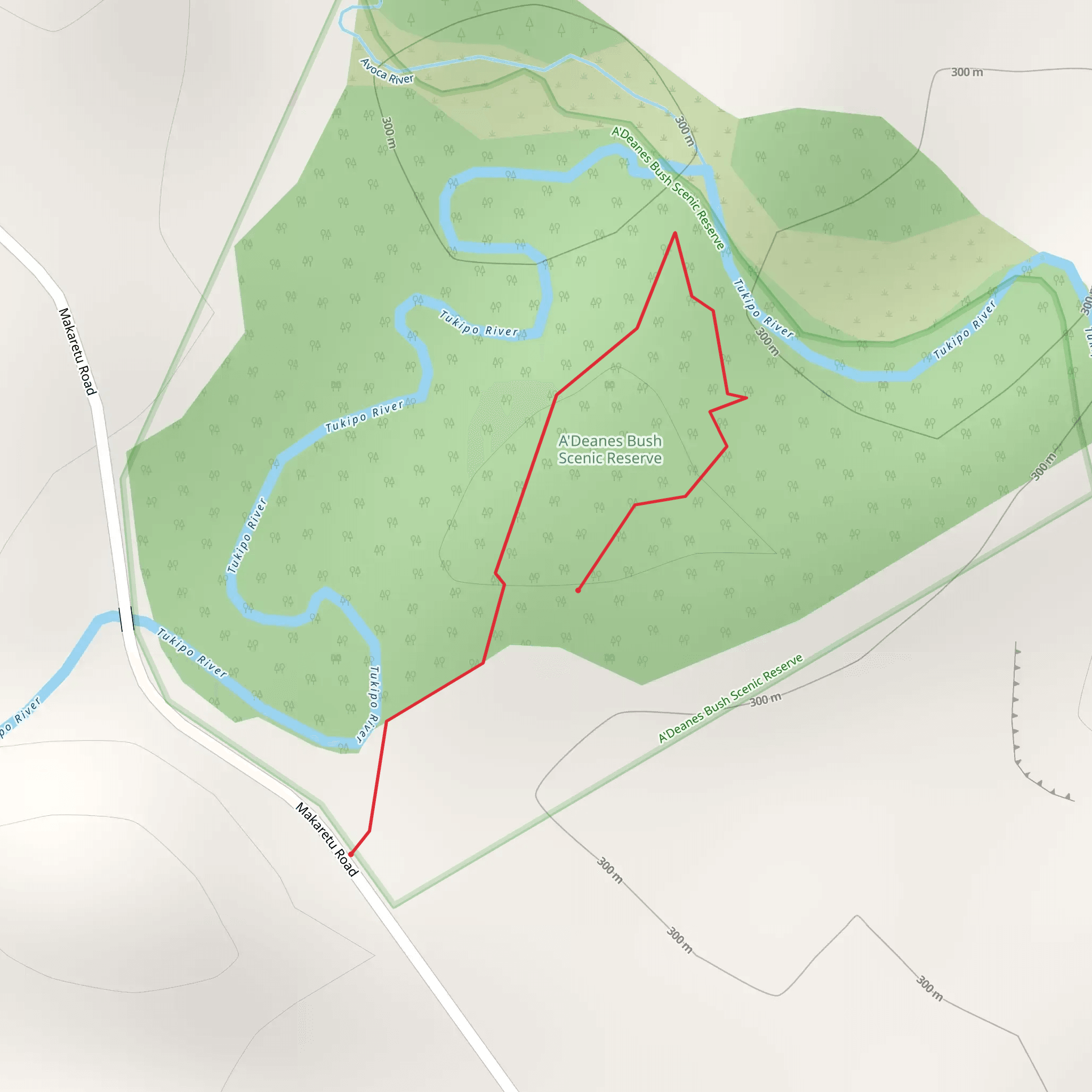 A’Deanes Bush Walk mobile static map