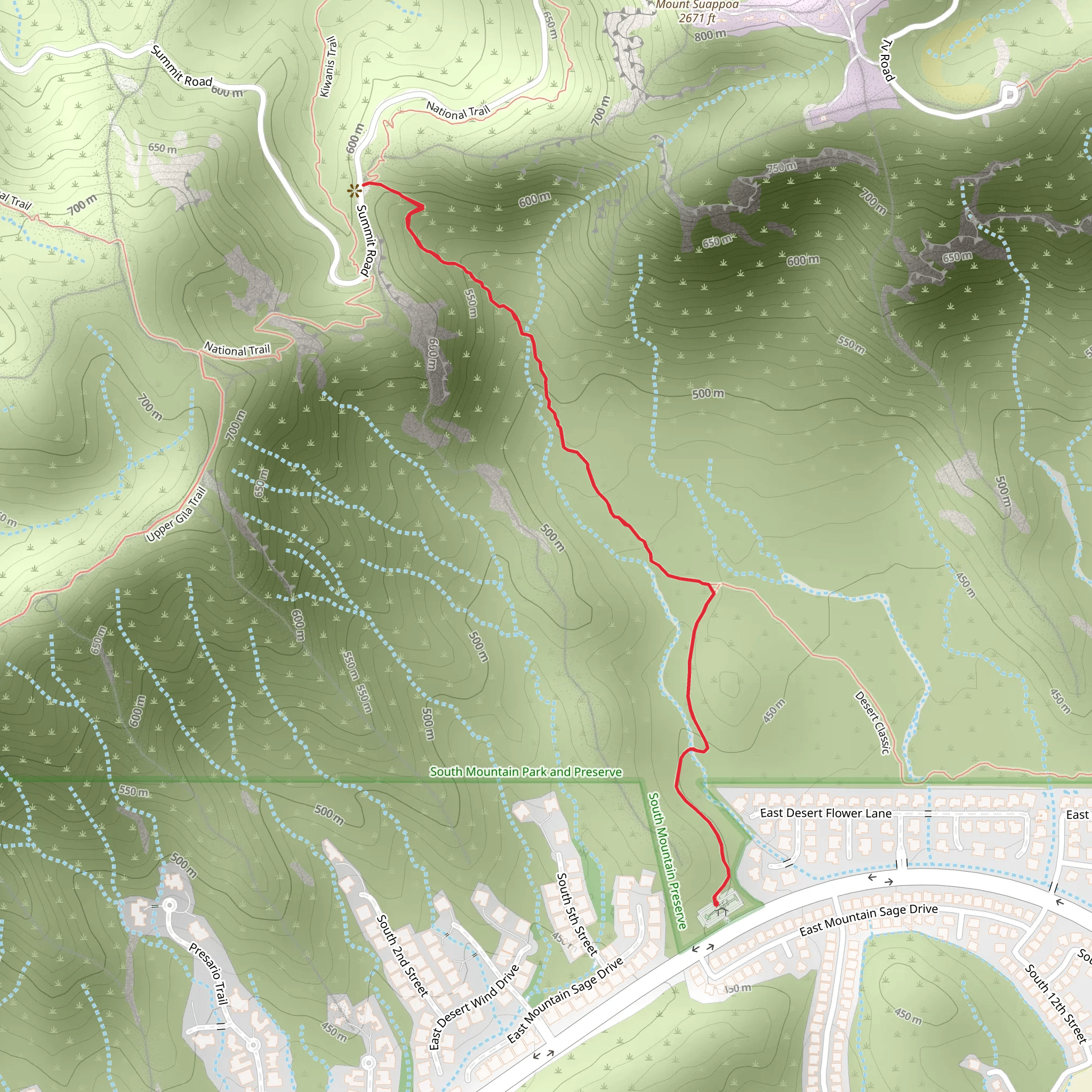 Telegraph Pass Trail mobile static map