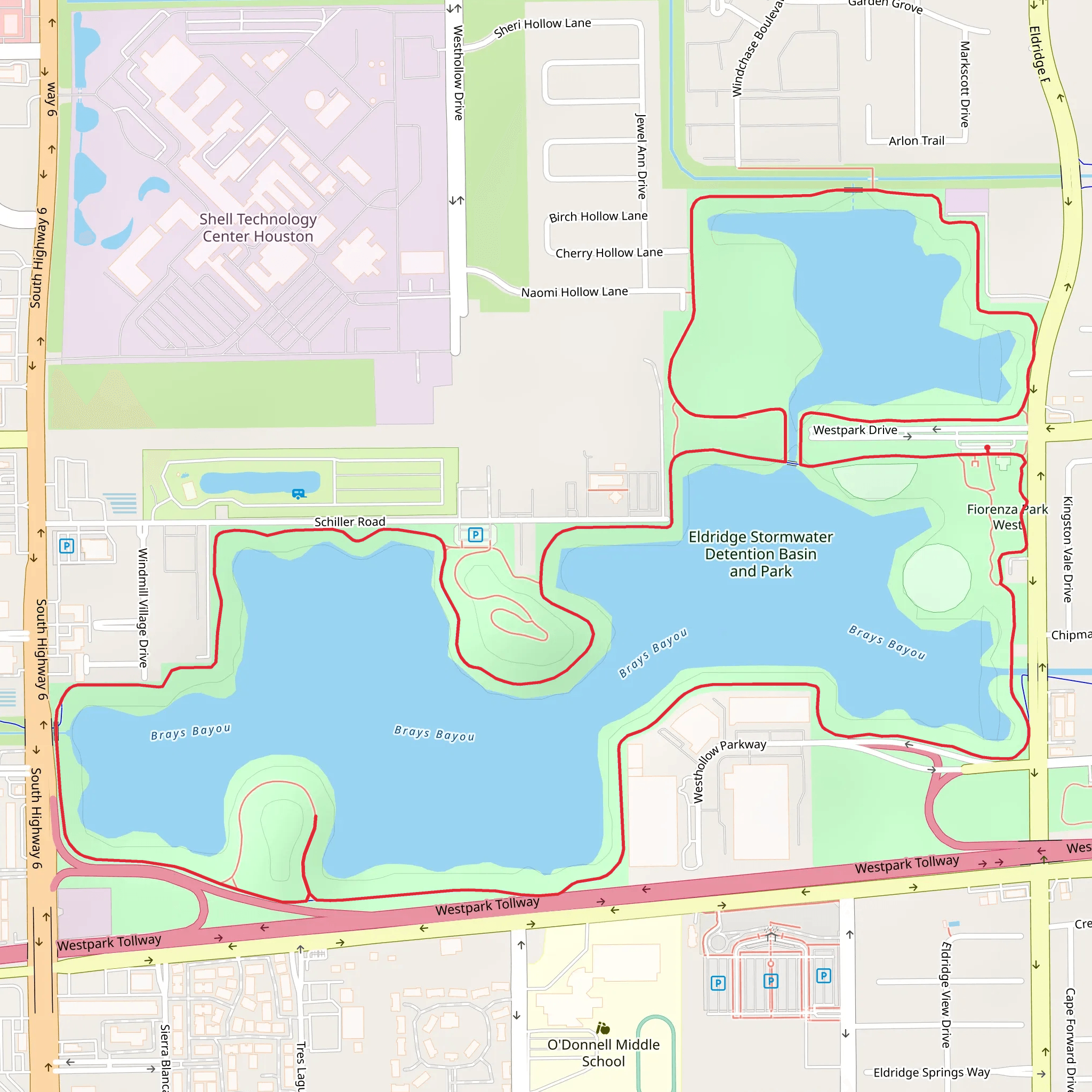 Eldridge Stormwater Detention Basin and Park Loop mobile static map