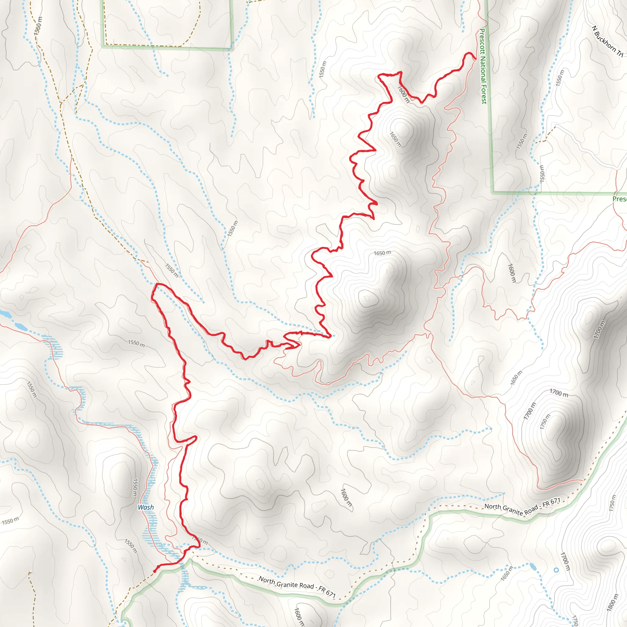 Dennys Trail via Jim N Gayle Trail mobile static map