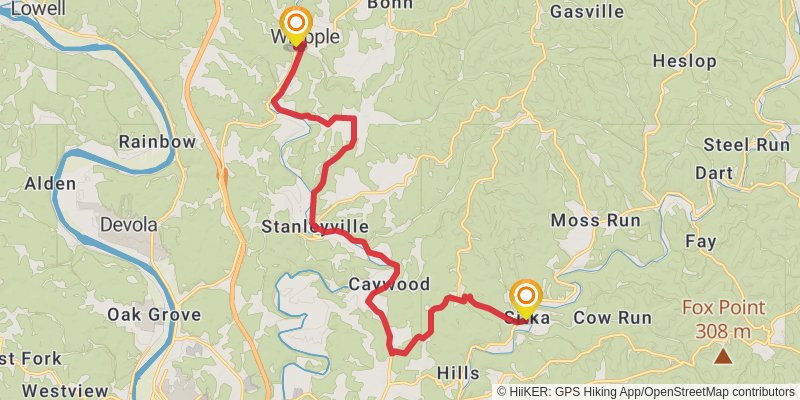 Buckeye Trail stage 77 Map