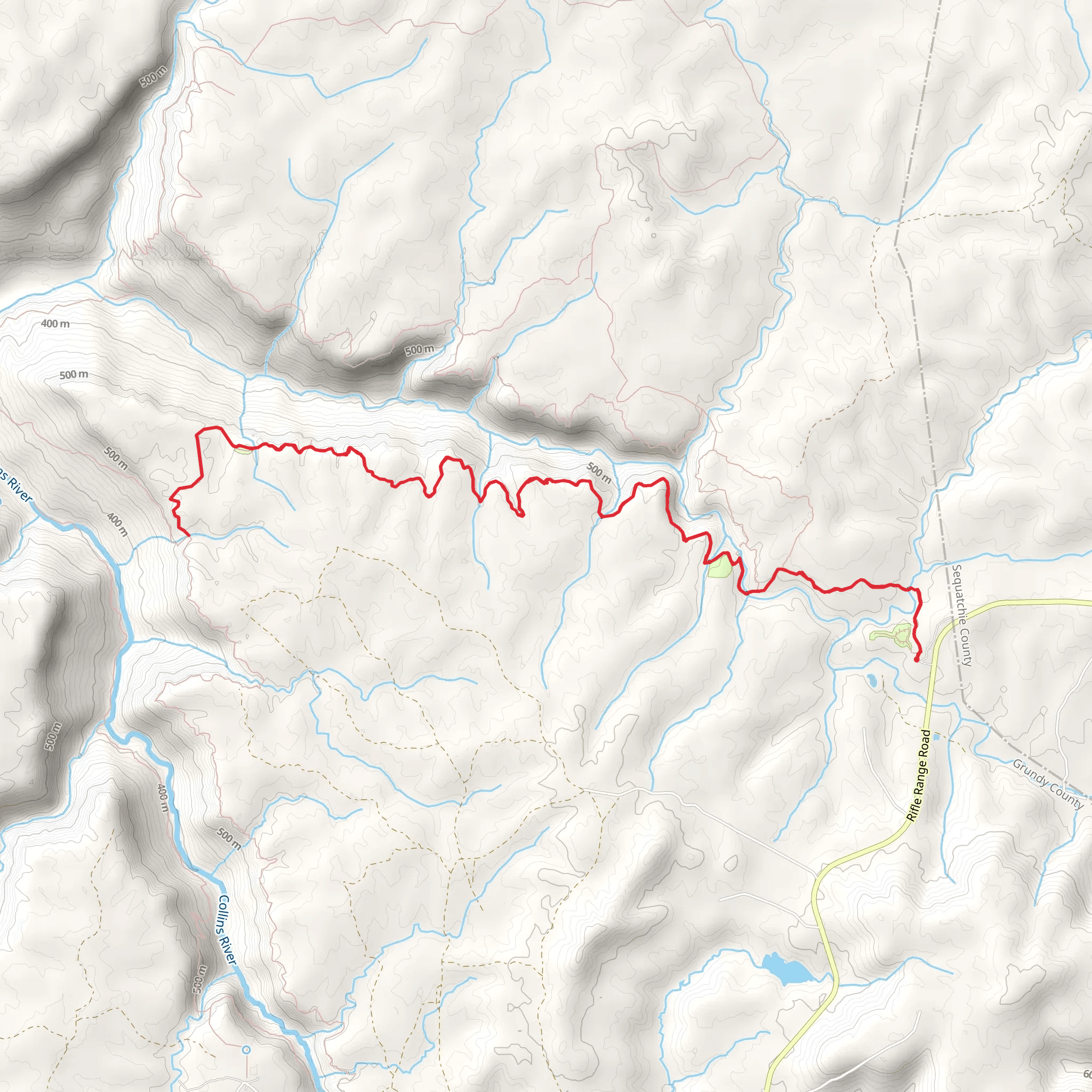 South Rim Trail mobile static map