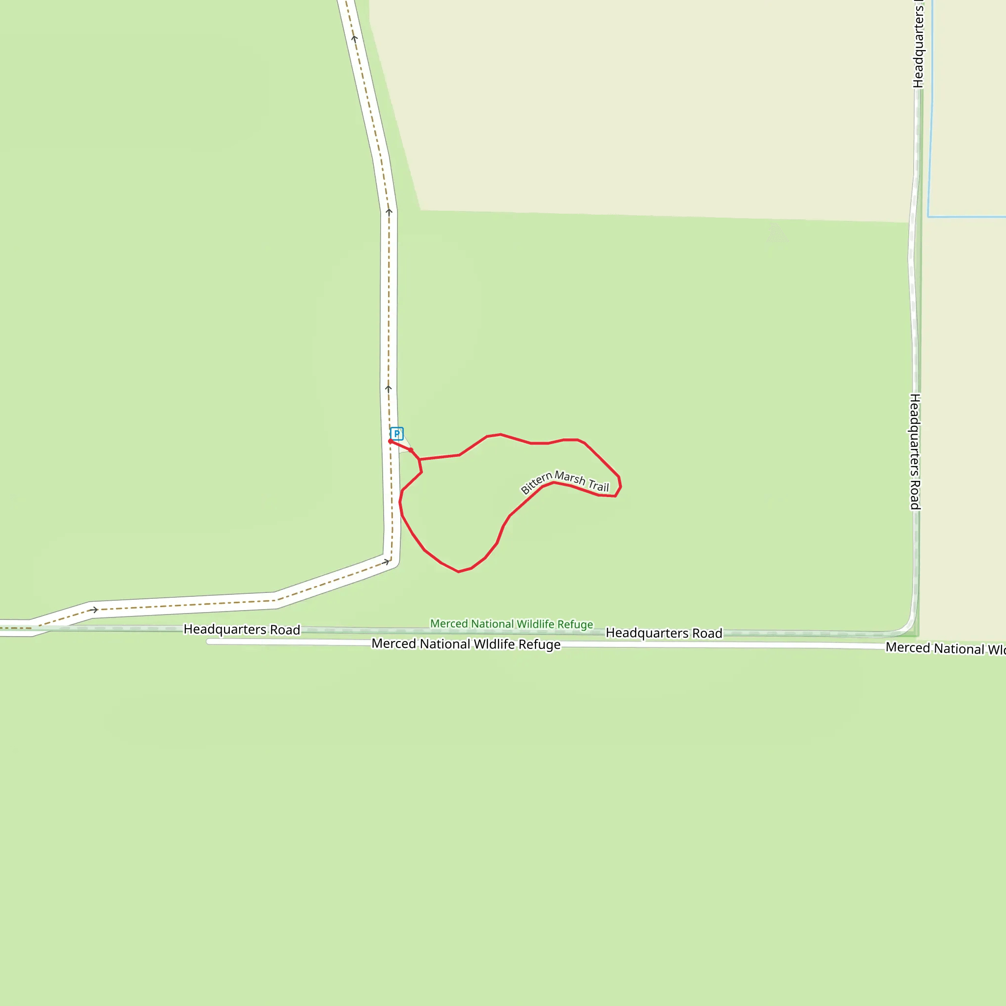 The Bitten Marsh Trail mobile static map