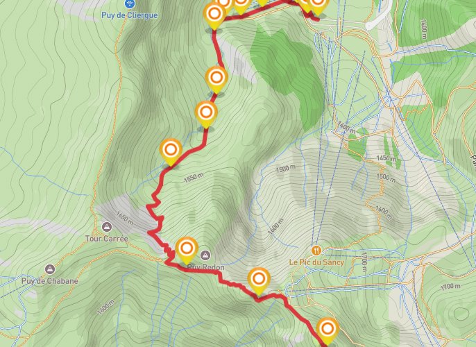 Puy Du Sancy mobile static map