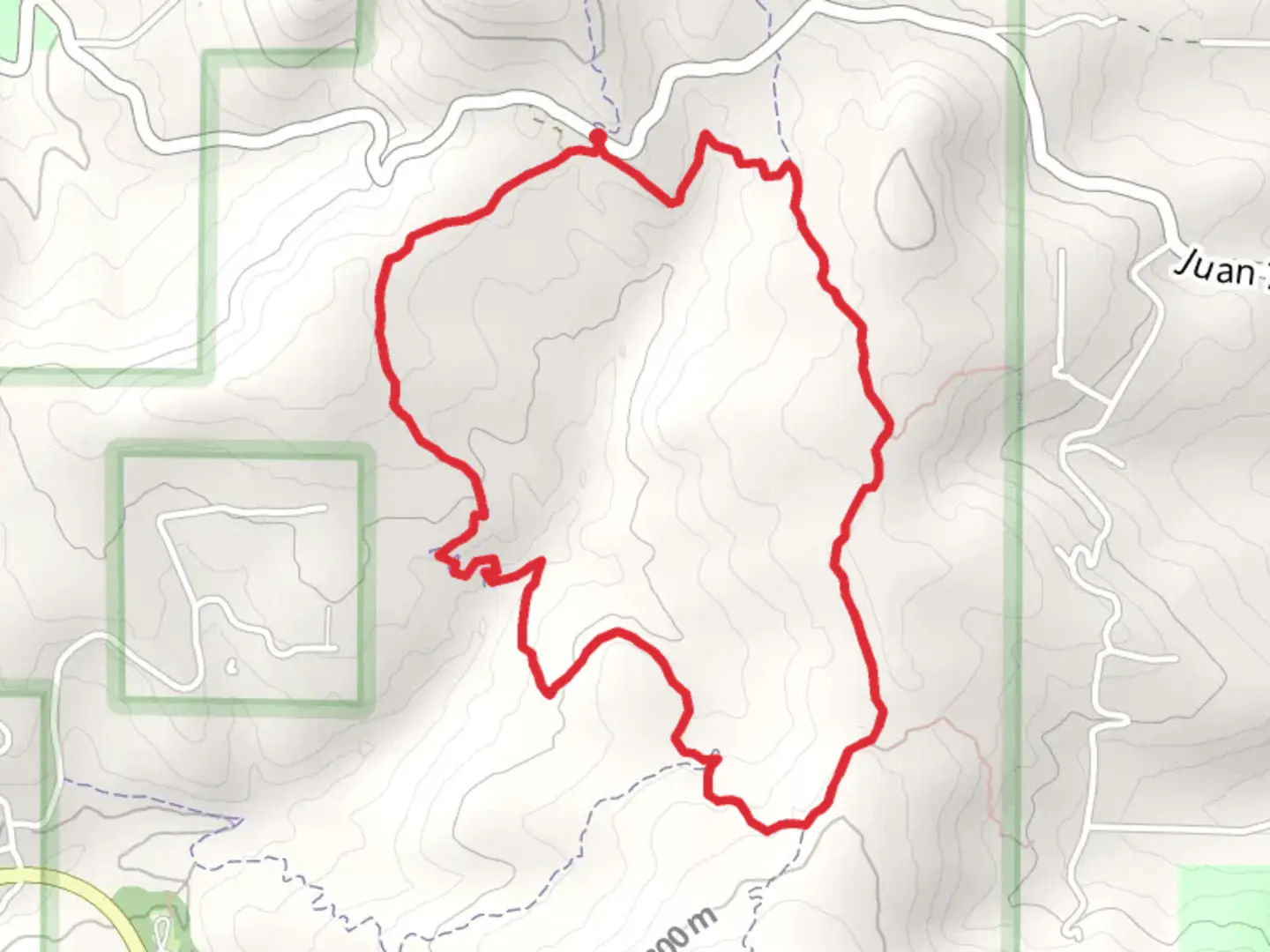 An image depicting the trail Mahogany and Poker Chip Loop and its surrounding area.