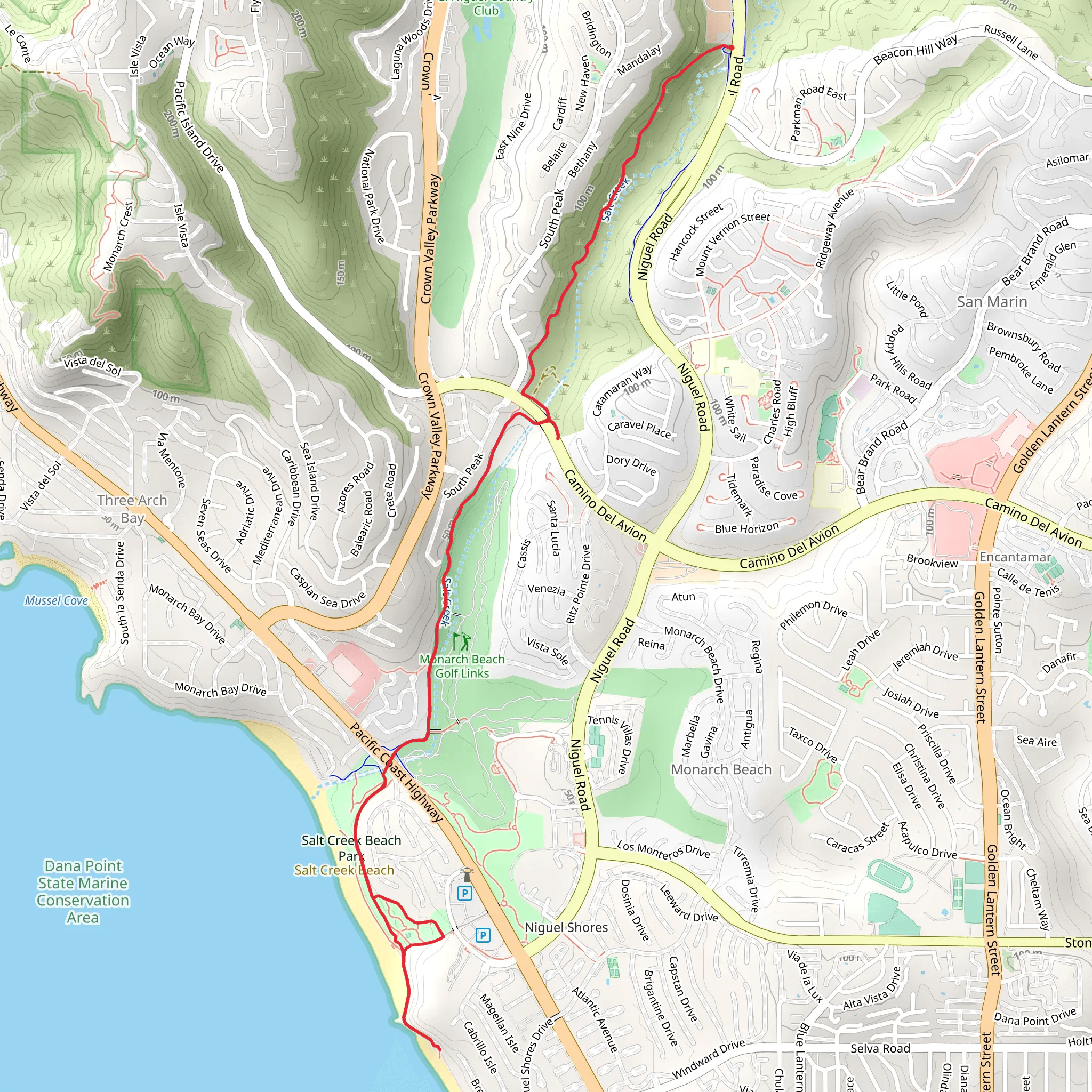 Salt Creek Beach Park and Salt Creek Trail mobile static map