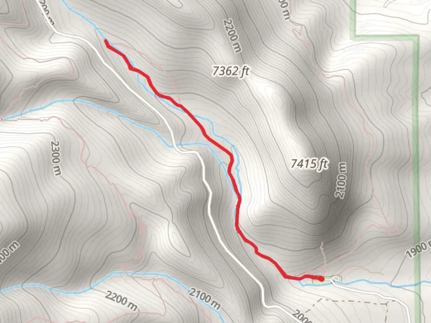 An image depicting the trail Willow Creek and its surrounding area.