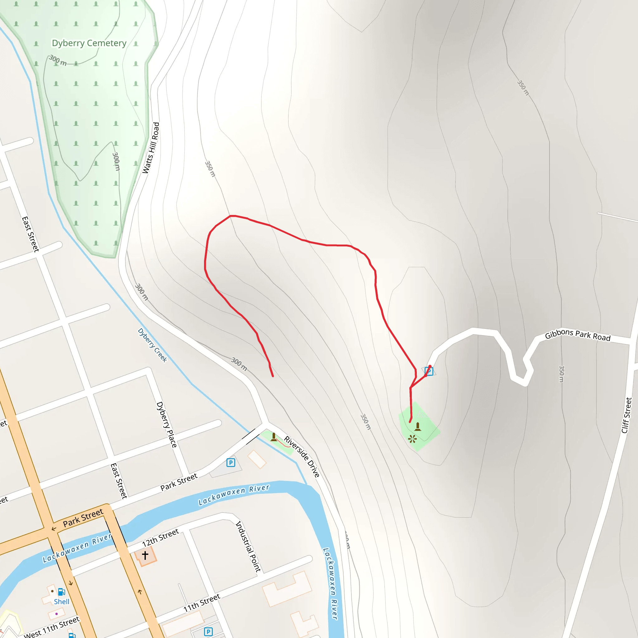 Gibbons Park Trail mobile static map