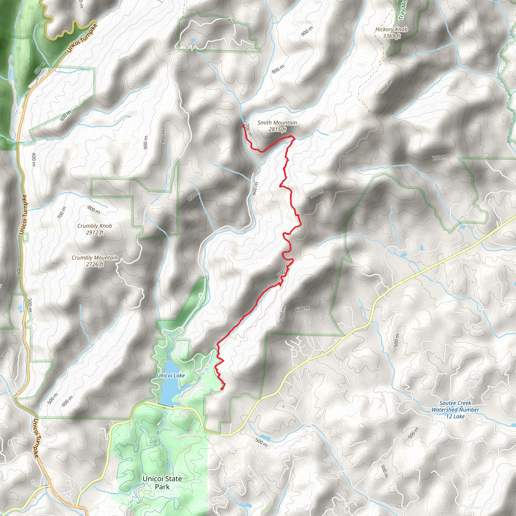 Smith Creek Out and Back mobile static map