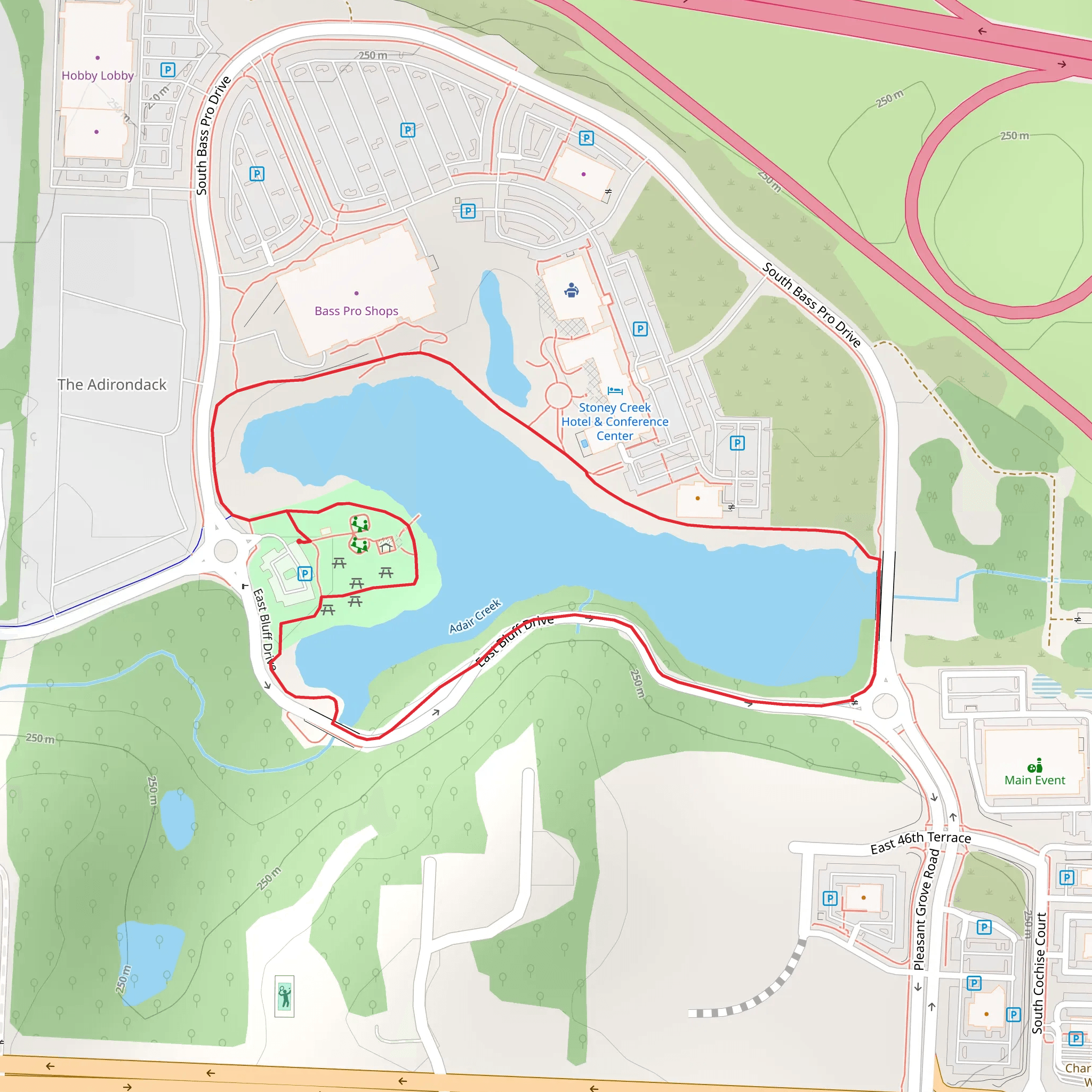 Adair Creek Loop mobile static map