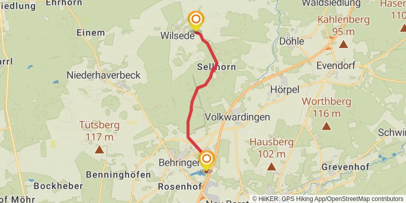 Heidschnuckenweg alt 1 Map