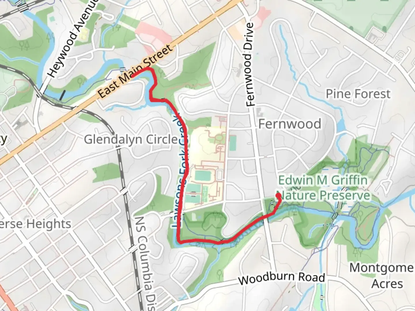 An image depicting the trail River Birch Trail and its surrounding area.