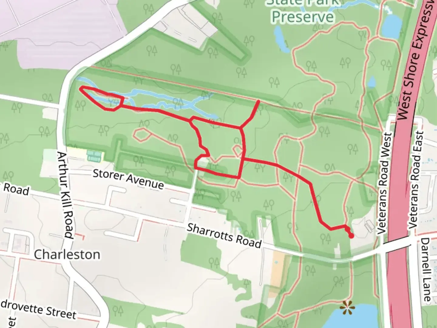 An image depicting the trail Clay Pit ponds Trail and its surrounding area.