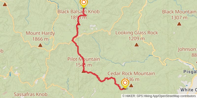 Art Loeb Trail stage 2 Map