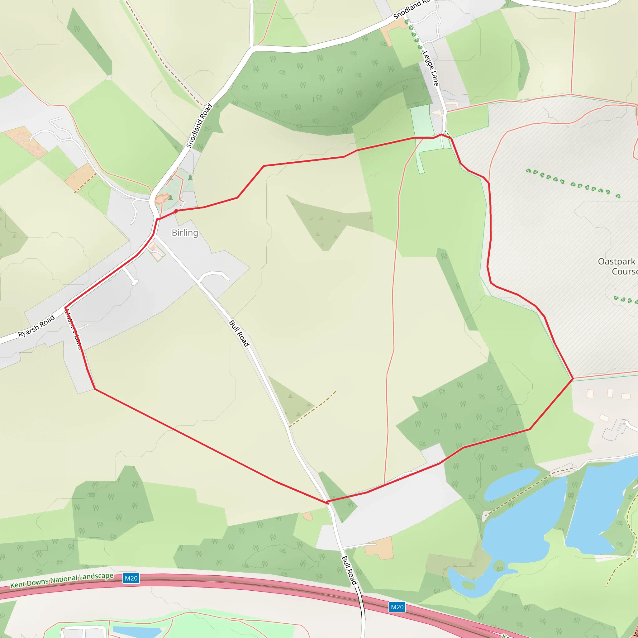 Birling Loop mobile static map