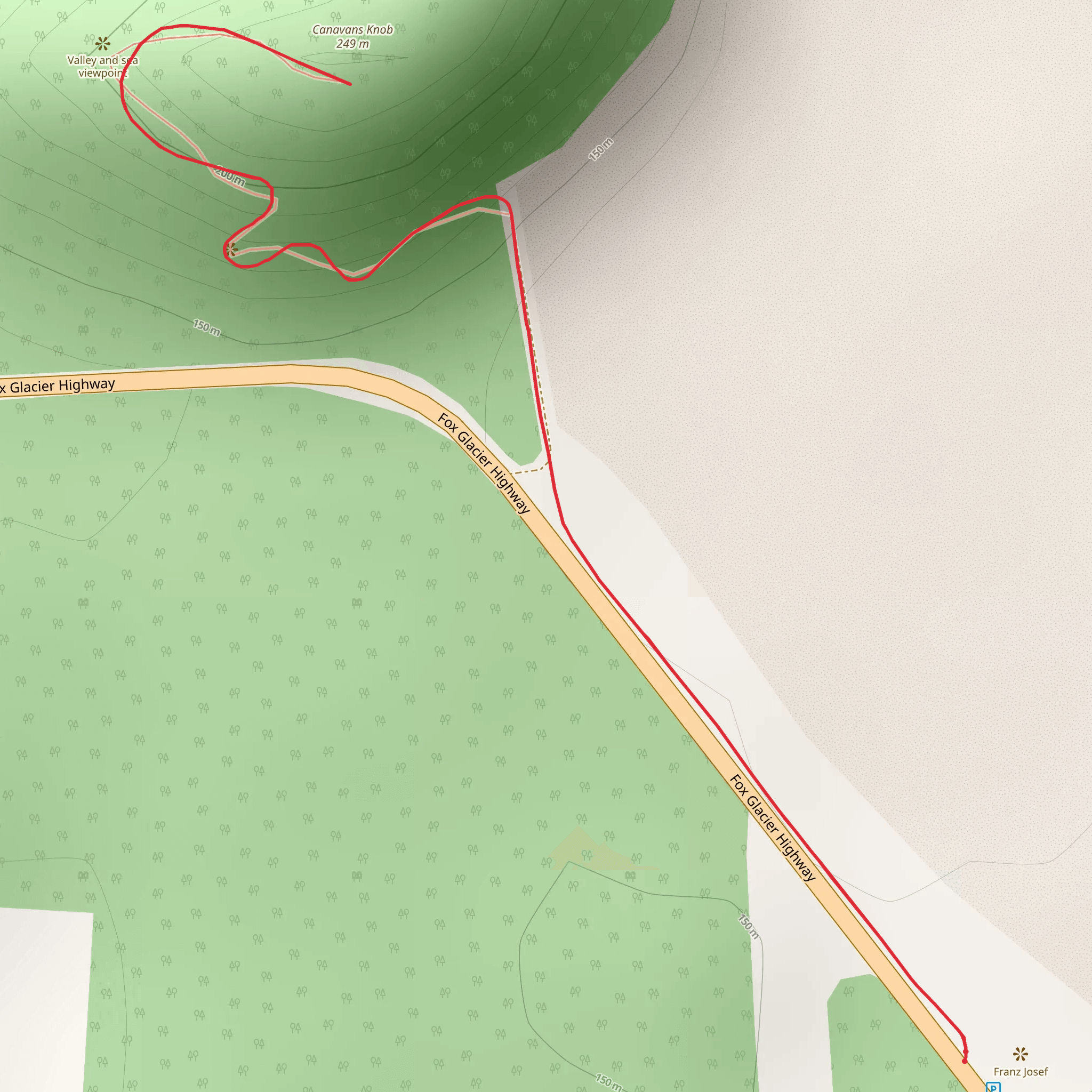 Canavans Knob Walk mobile static map