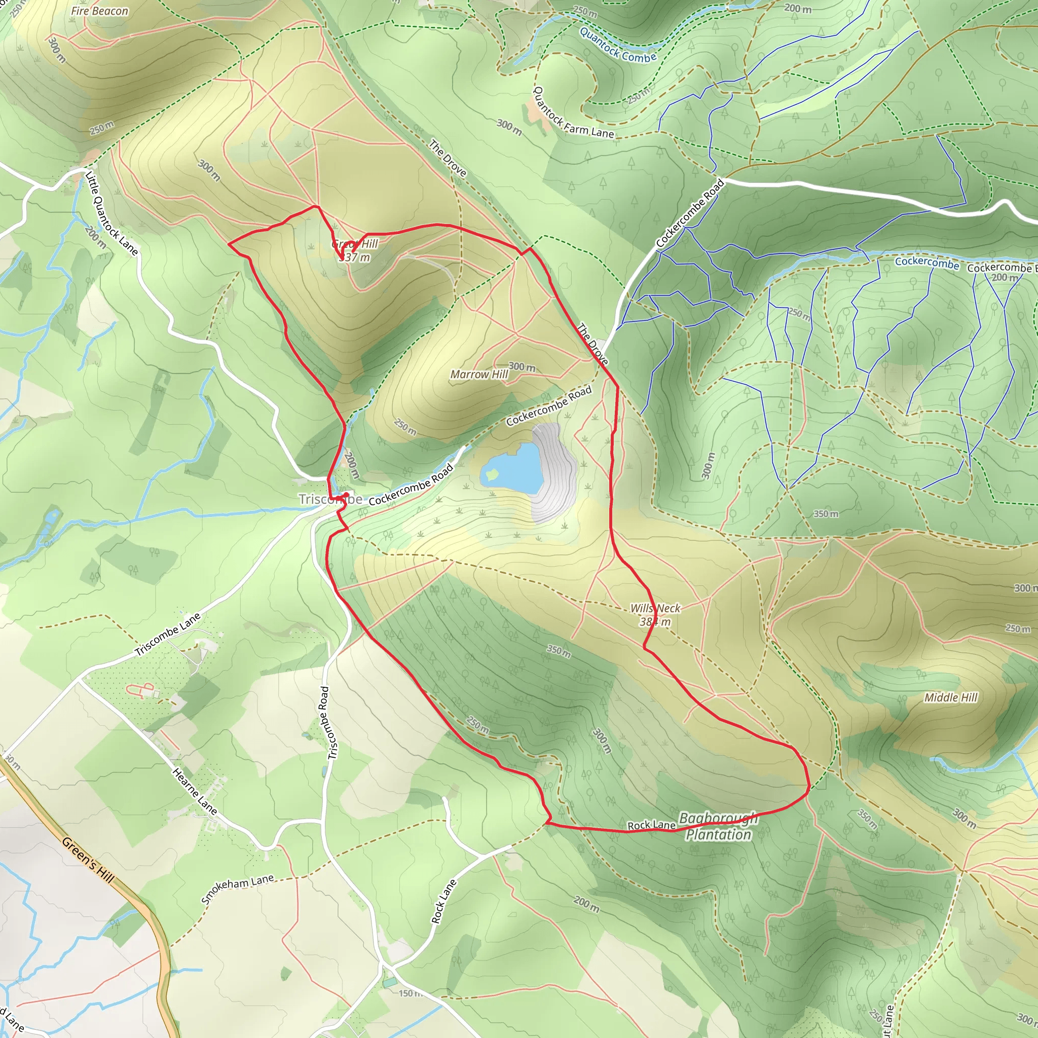 Bagborough Plantation, Wills Neck and Great Hill Loop mobile static map
