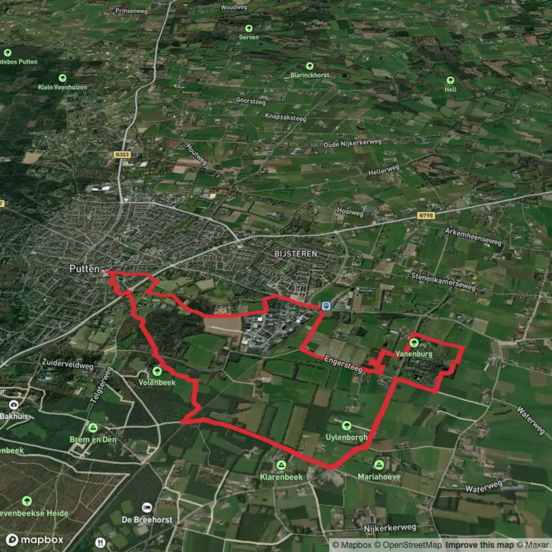 An image depicting the trail Norderpad Loop and its surrounding area.