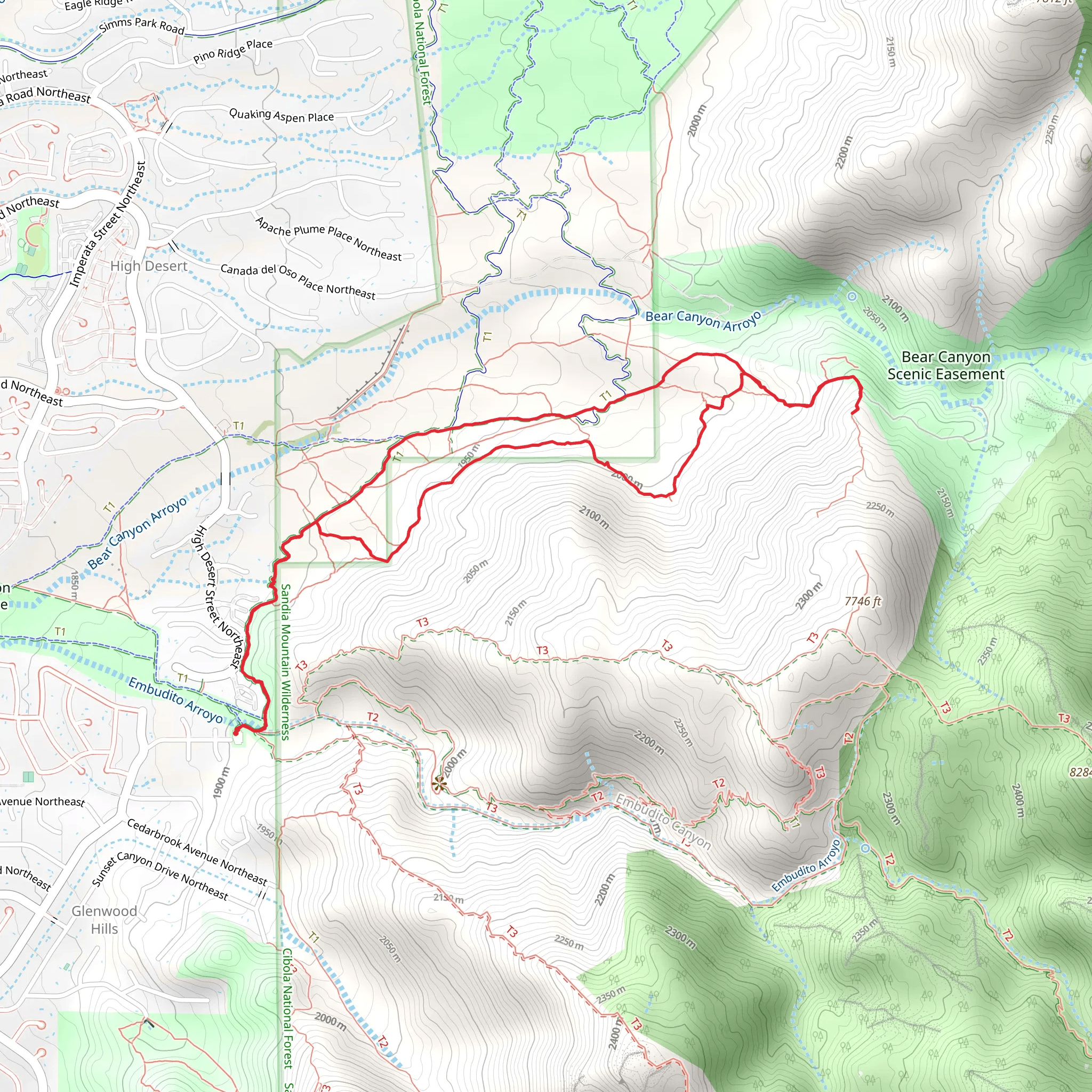 Foothill Trail and Michael Emery Loop mobile static map