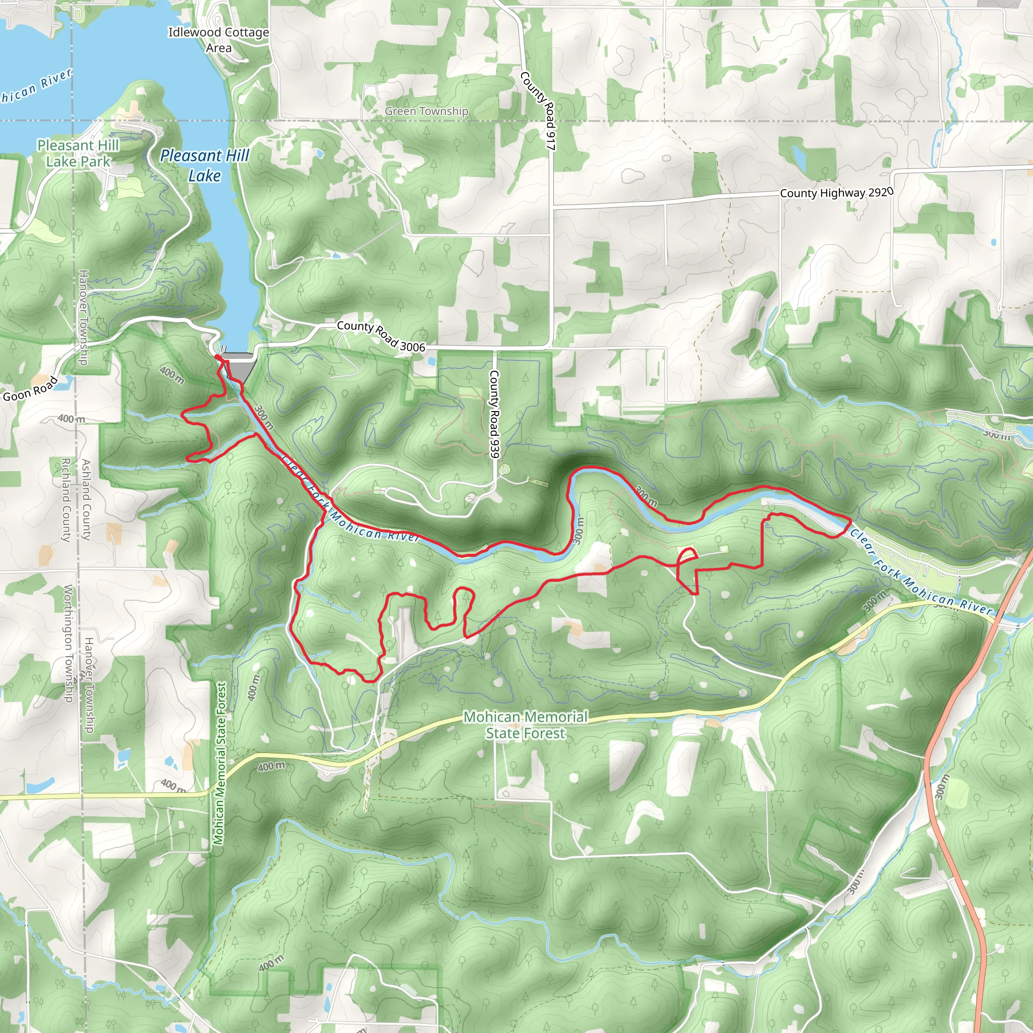 Lyons Falls Trail and Hemlock Gorge Loop Trail mobile static map