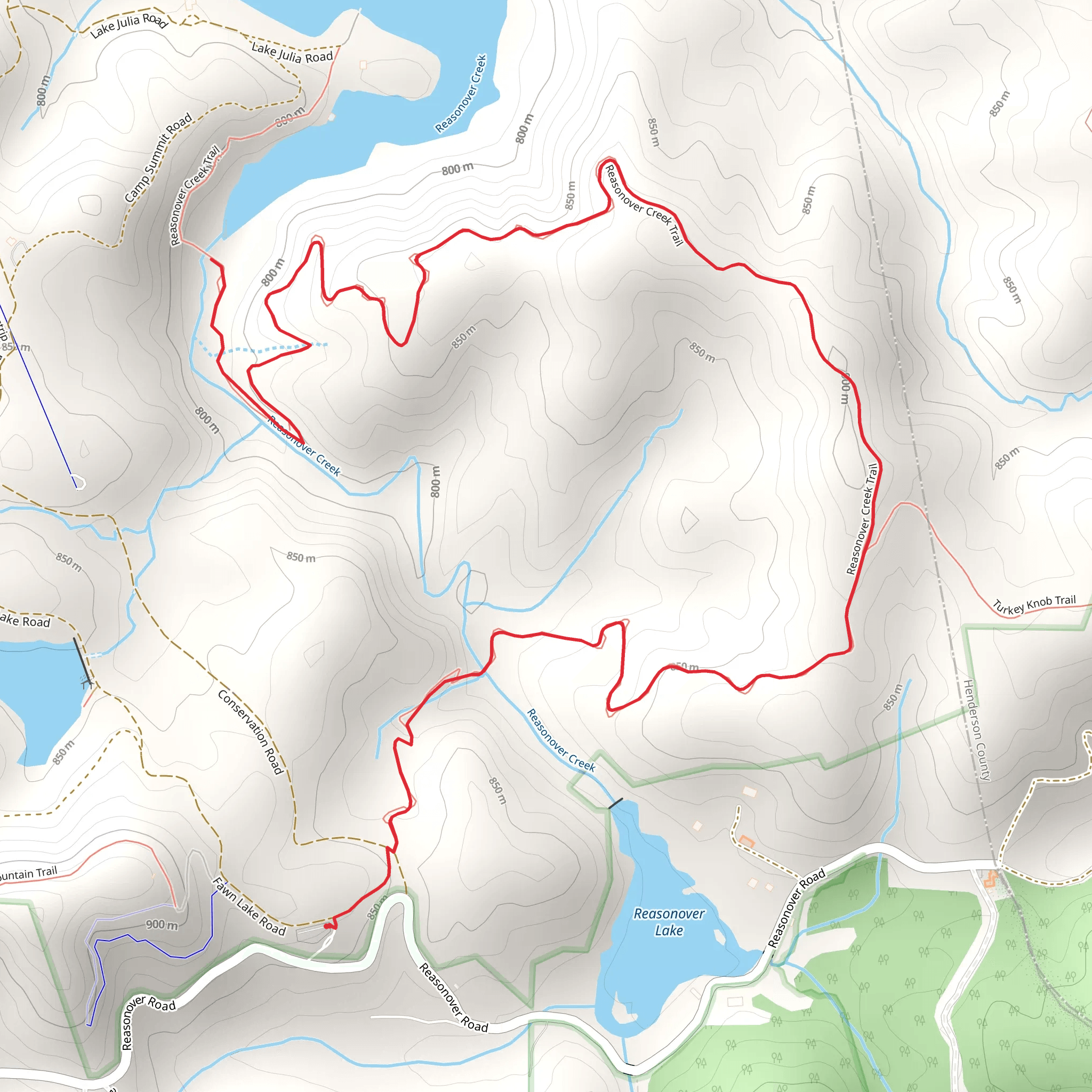 Reasonover Creek Trail mobile static map