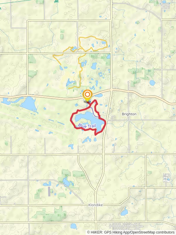 Wolf Lake - Blue Loop Trail mobile static map