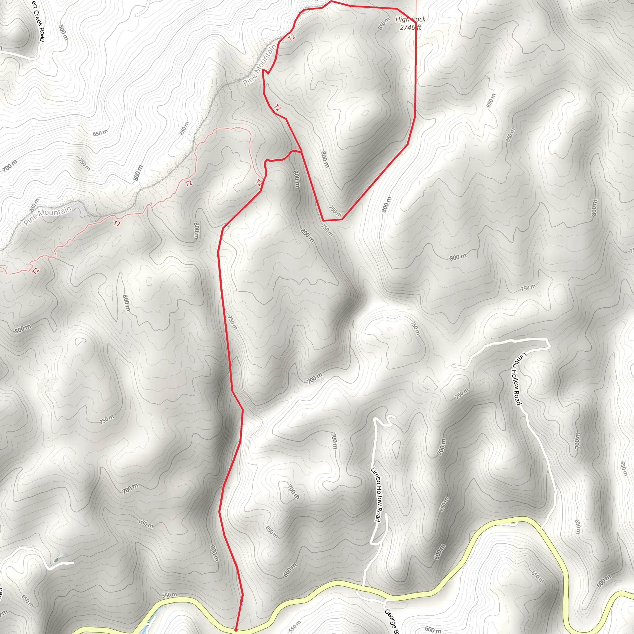 High Rock Loop mobile static map
