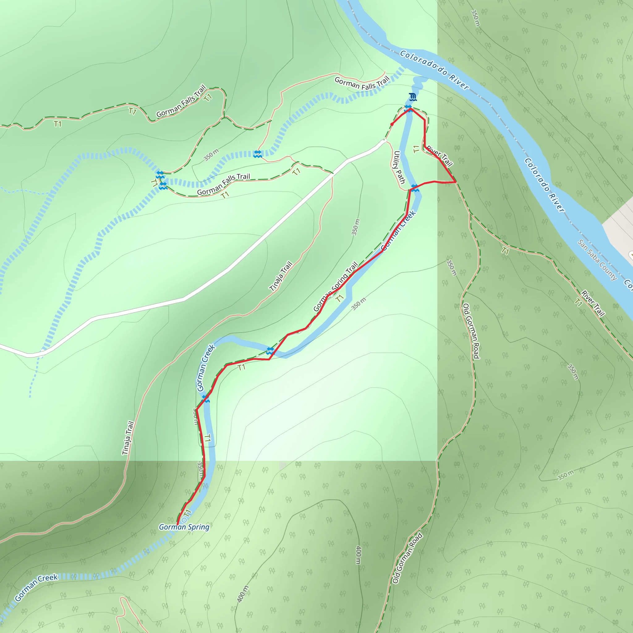 Gorman Creek mobile static map