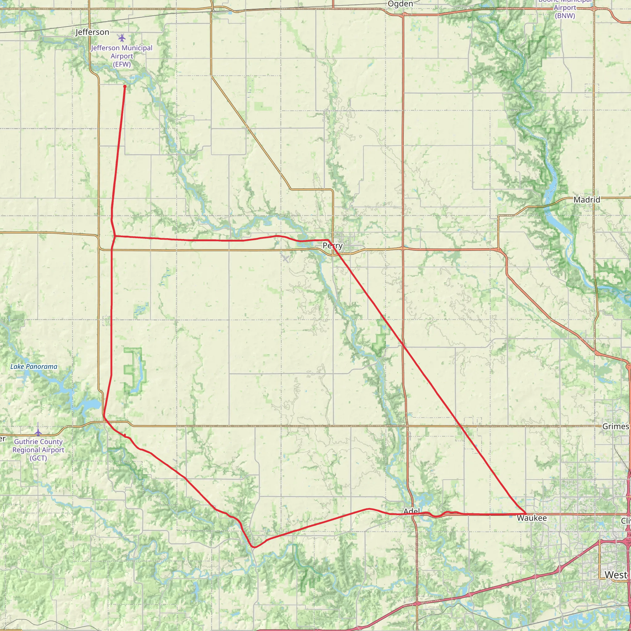 Raccoon River Valley Trail mobile static map