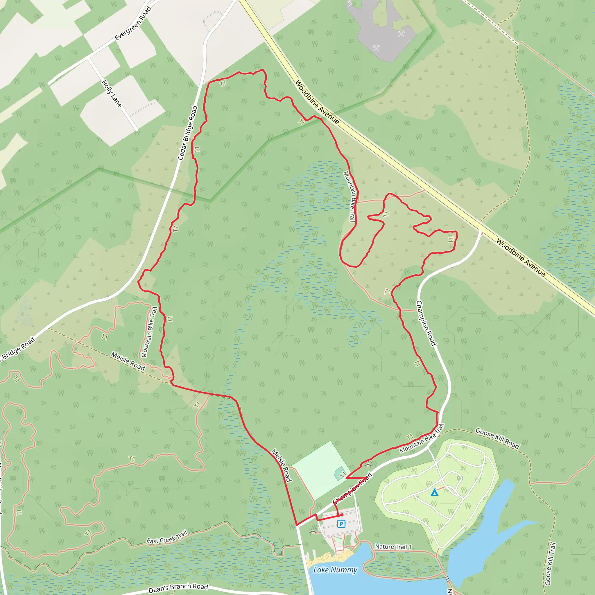 Tom Field Loop Trail mobile static map