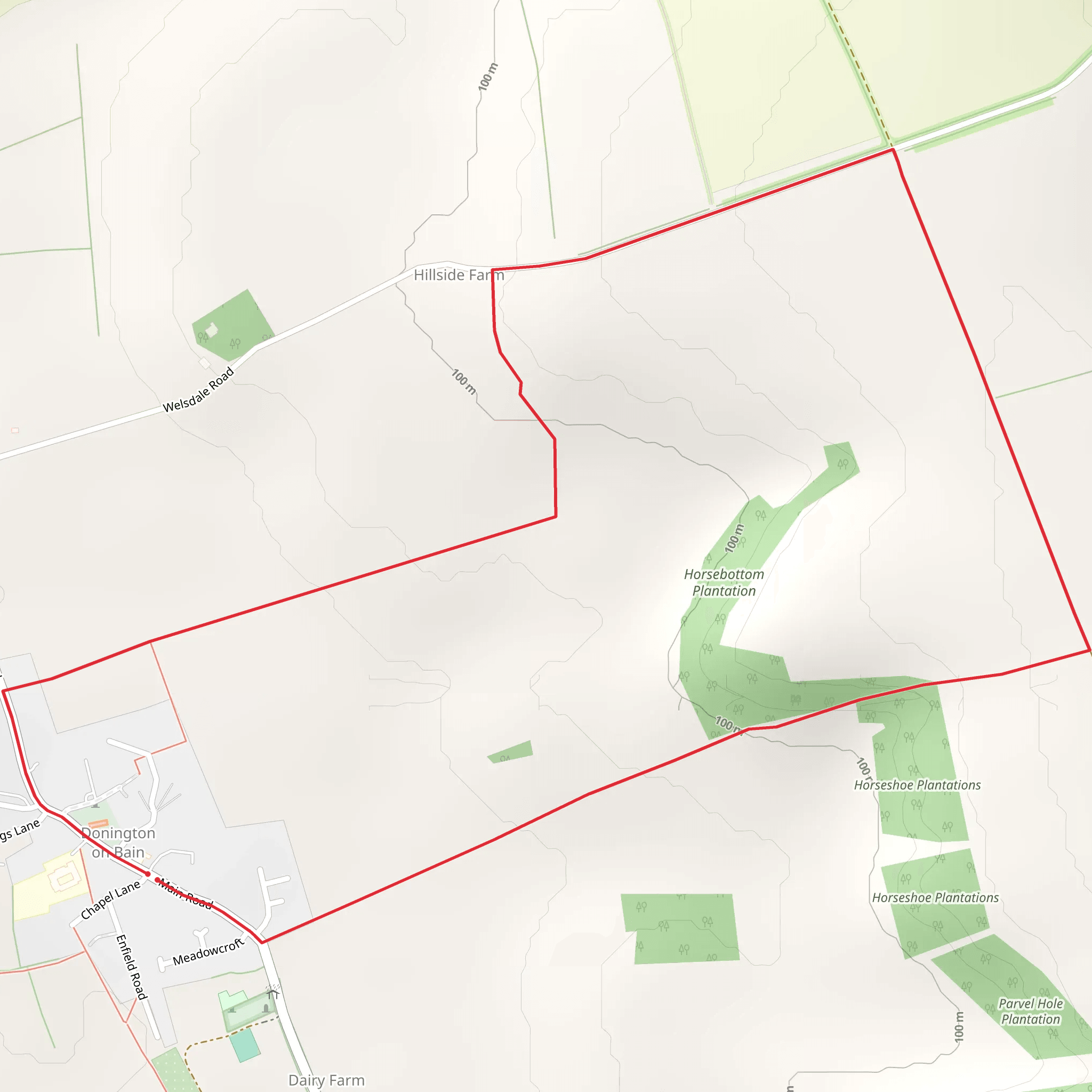 Horsebottom Plantation Loop mobile static map