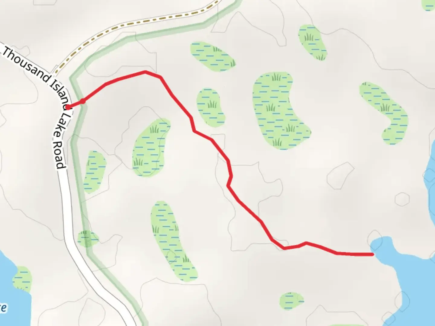 An image depicting the trail Whitefish Lake Trail and its surrounding area.