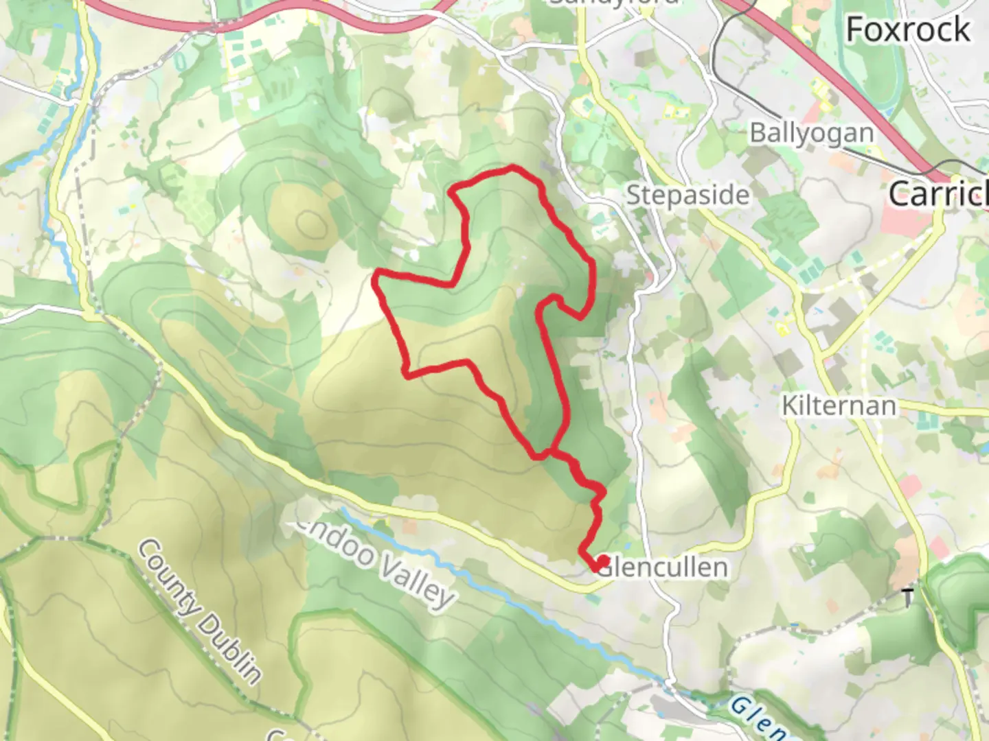 An image depicting the trail Walk the line 2022 - Short Route and its surrounding area.