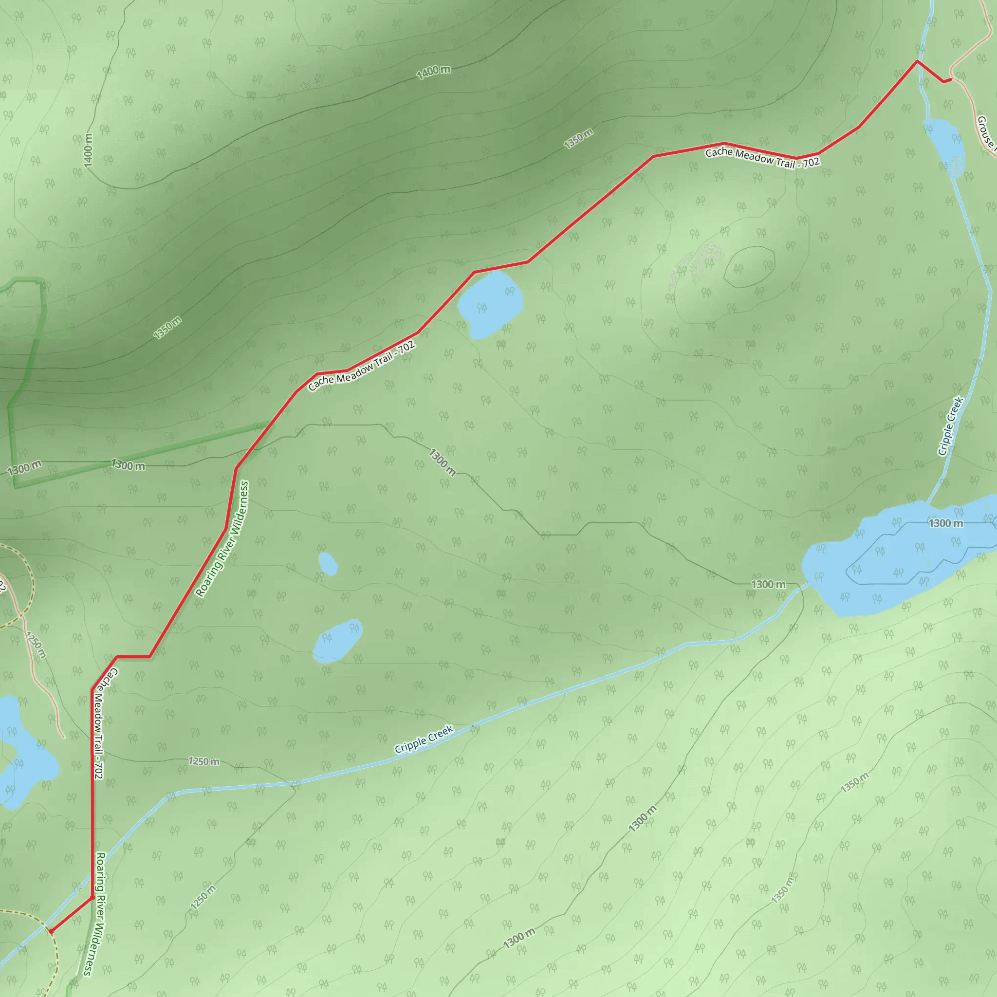 Cache Meadow Trail mobile static map