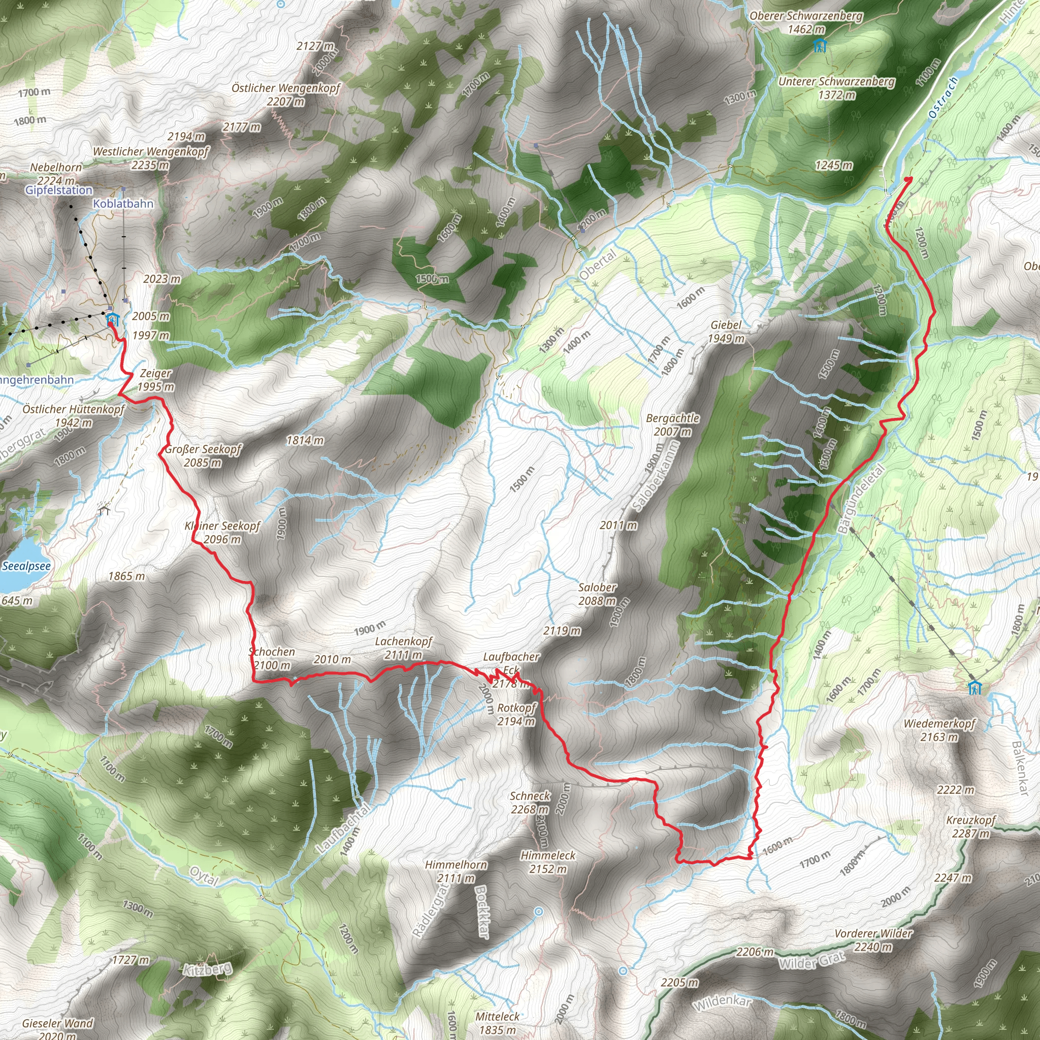 Edmund to Giebel Via Alpina Purple Trail mobile static map