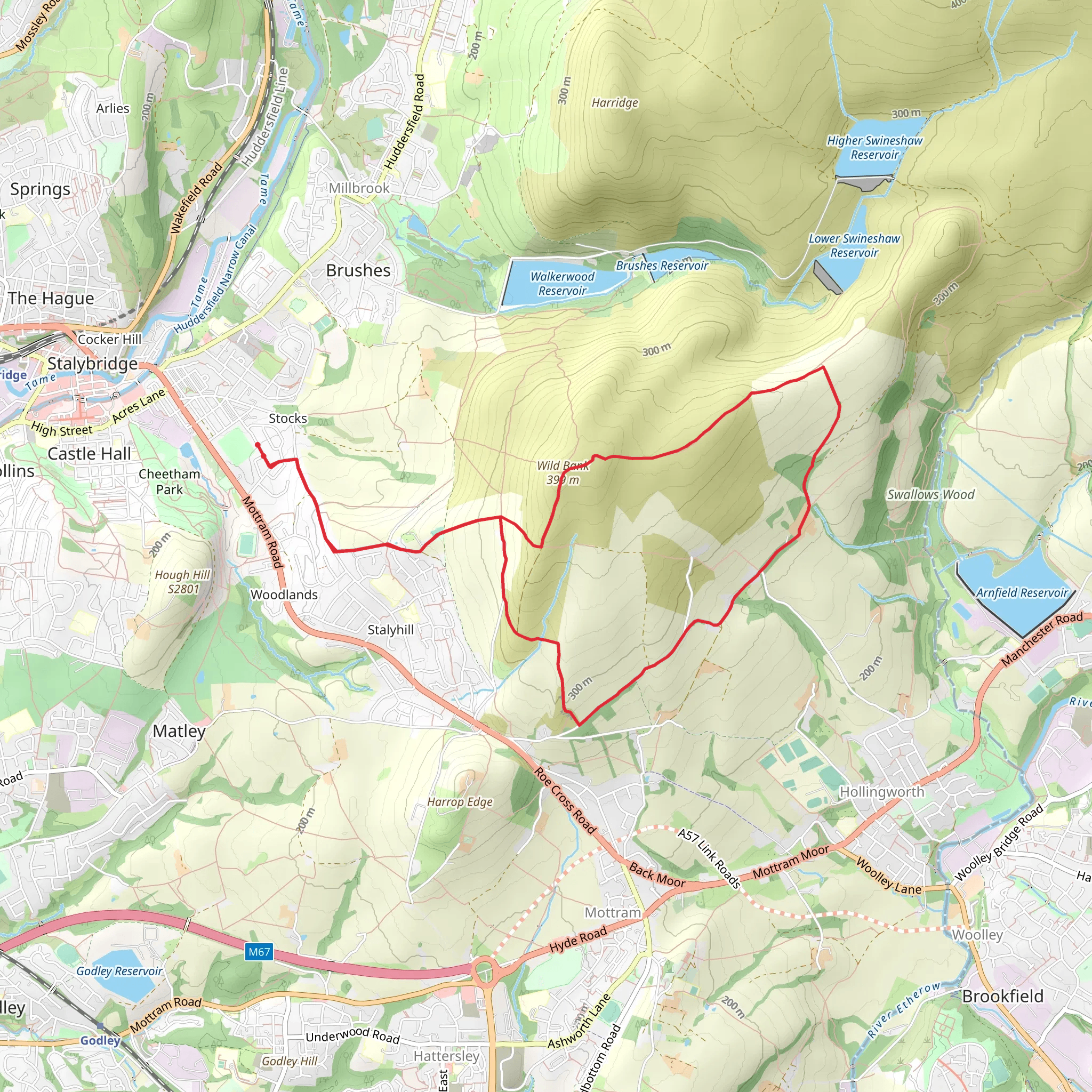 Wild Bank Loop - Stalybridge mobile static map
