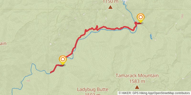 Mccloud River via Pacific Crest Trail stage 2 Map