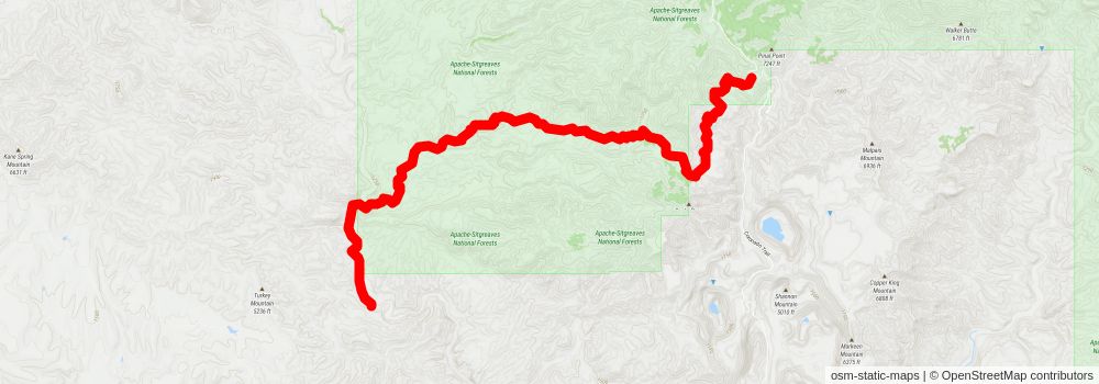 Southwestern Horseshoe Trail stage 116 Map