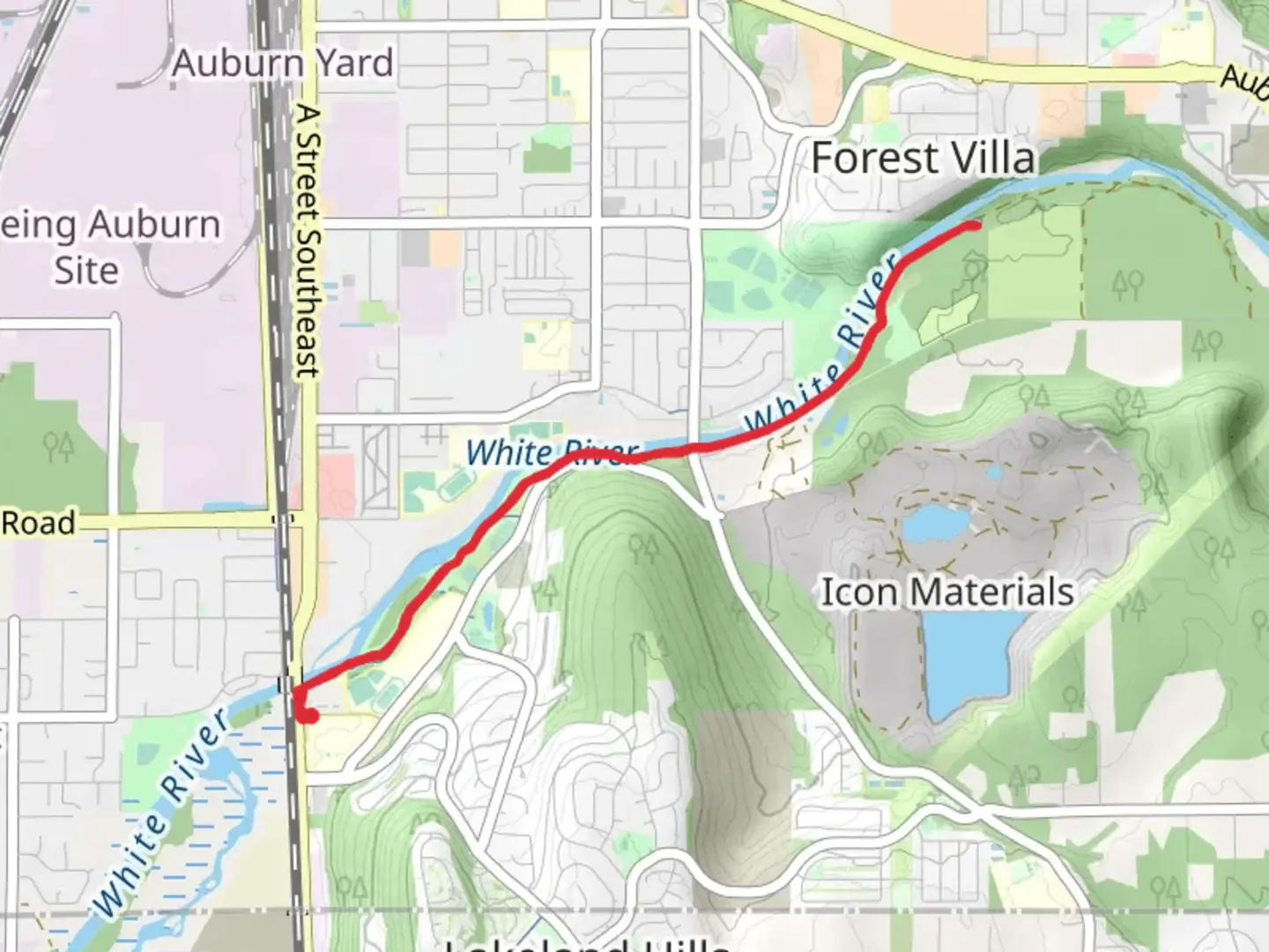 An image depicting the trail White River Trail and its surrounding area.