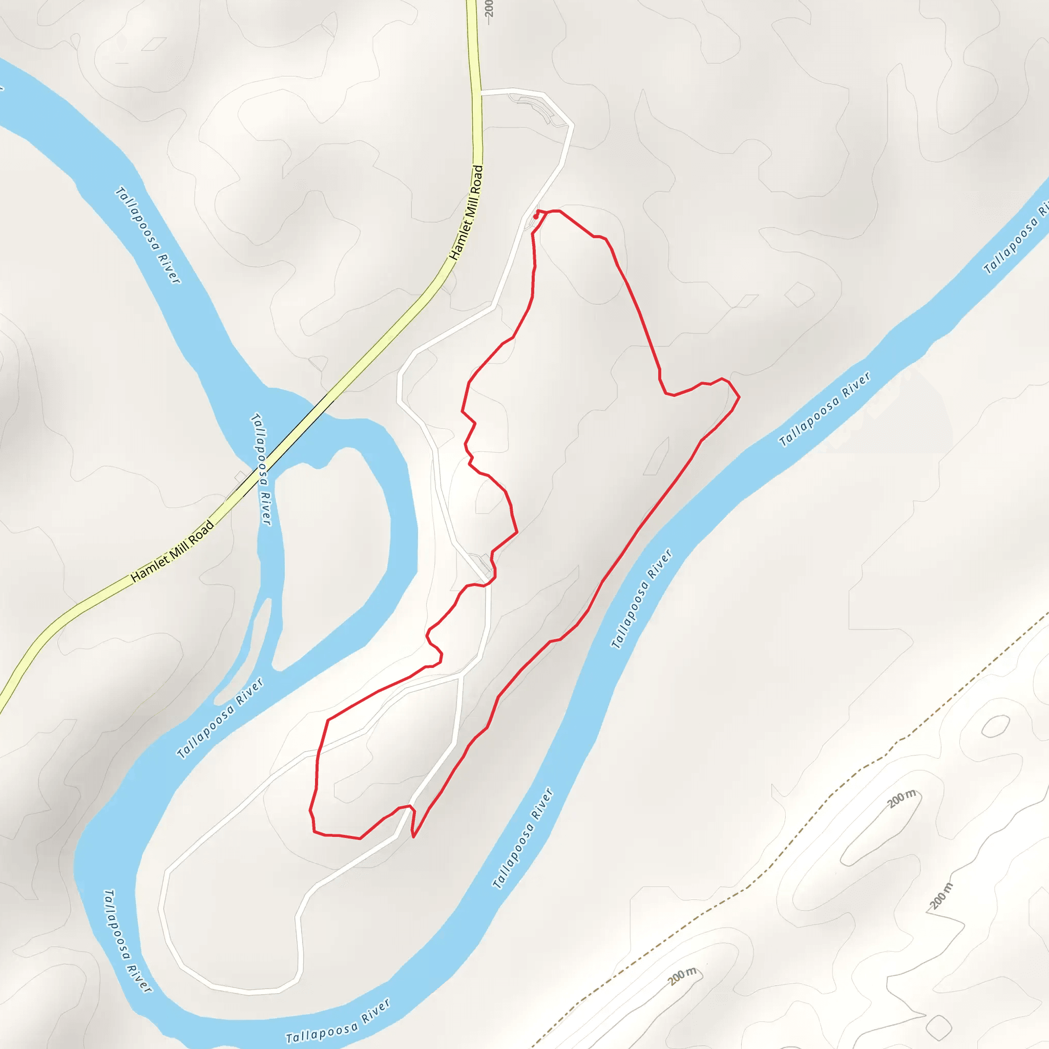 Tallapoosa River Loop mobile static map