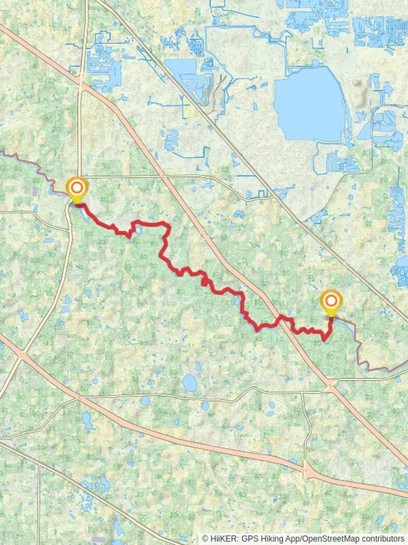 An image depicting the trail Suwannee River Trail - Jim Mike Hill and its surrounding area.