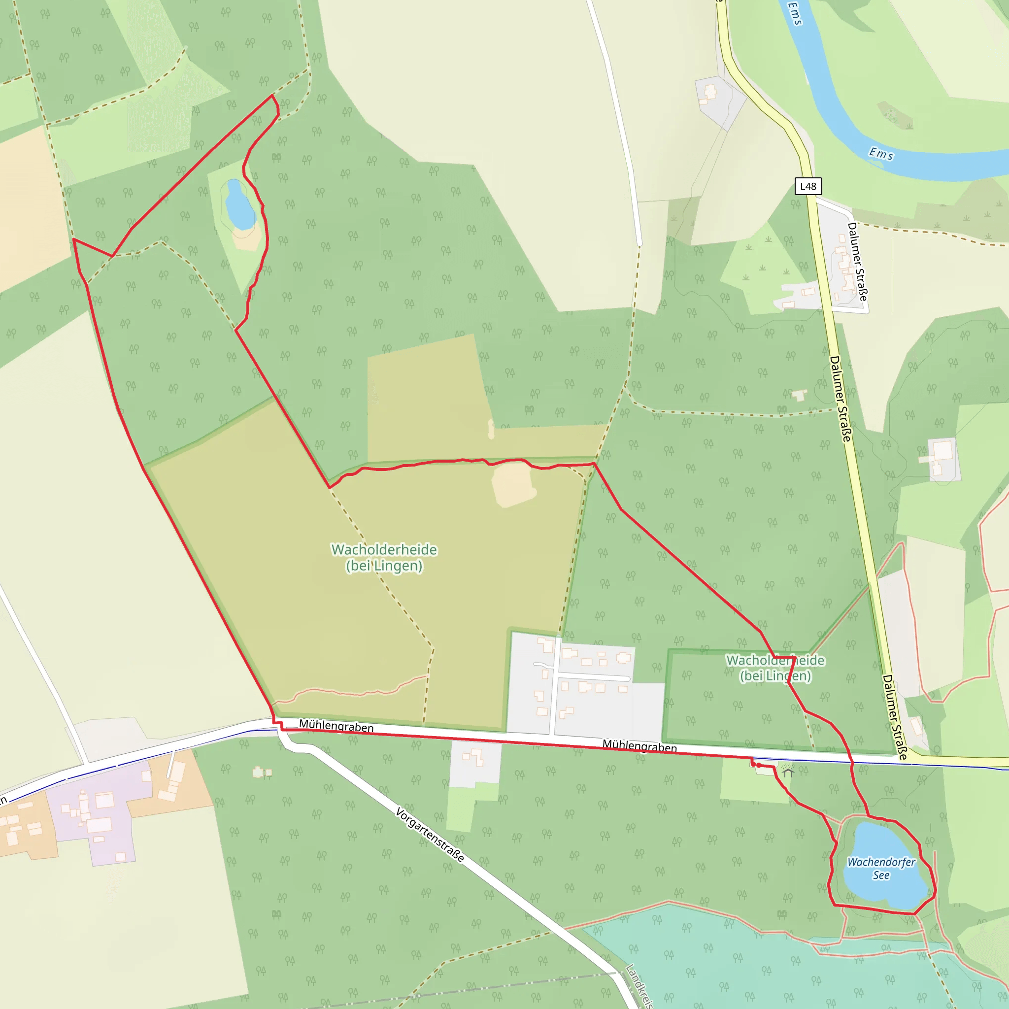 Wachendorfer See via Emsweg mobile static map