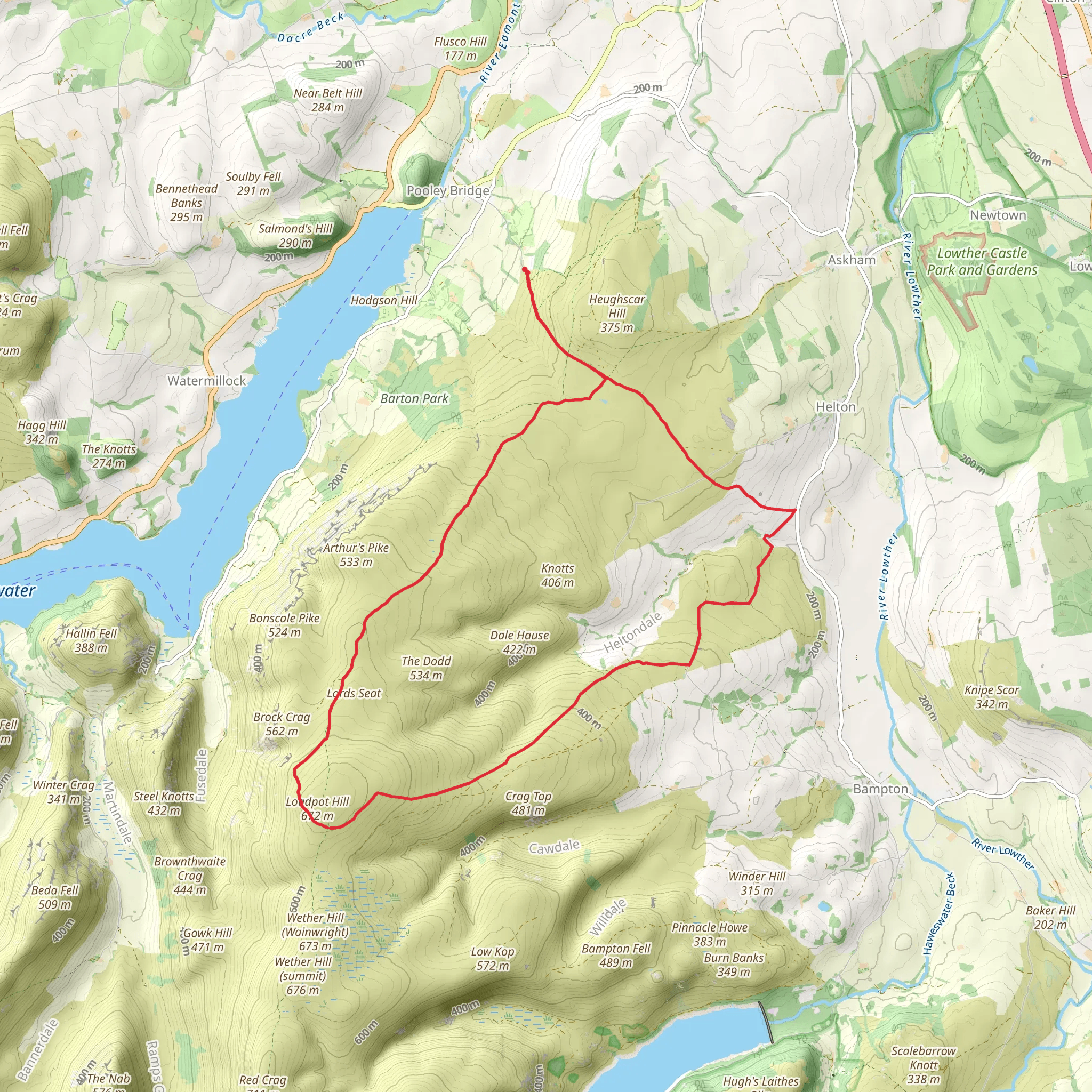 Eden Valley Loop from Aksham Fell mobile static map